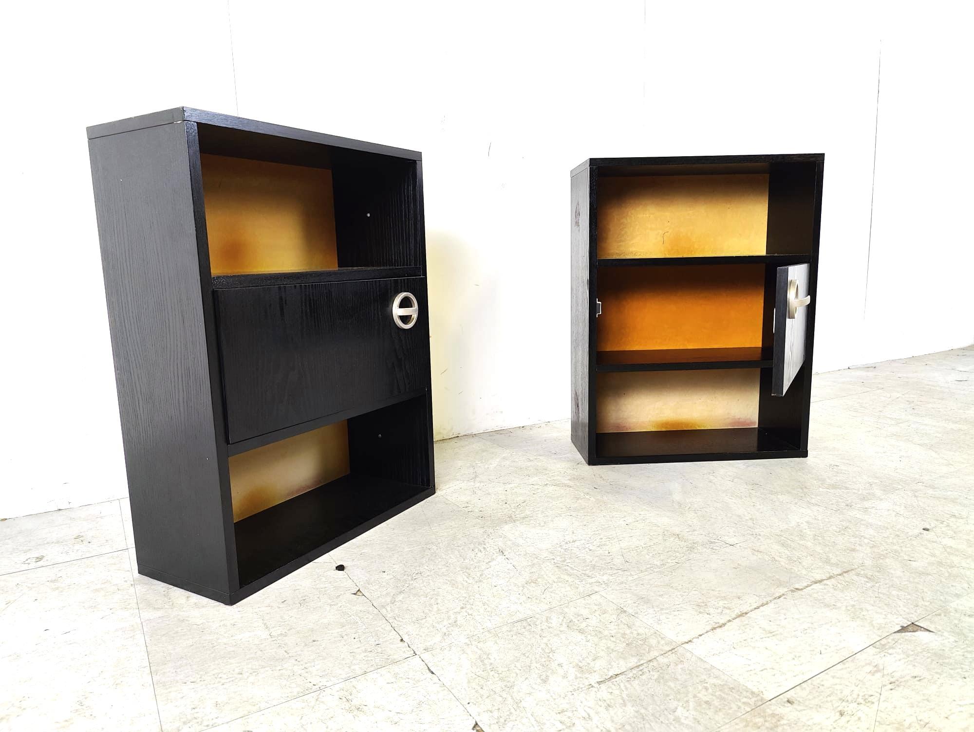 Late 20th Century Pair of bedside cabinets, 1970s For Sale