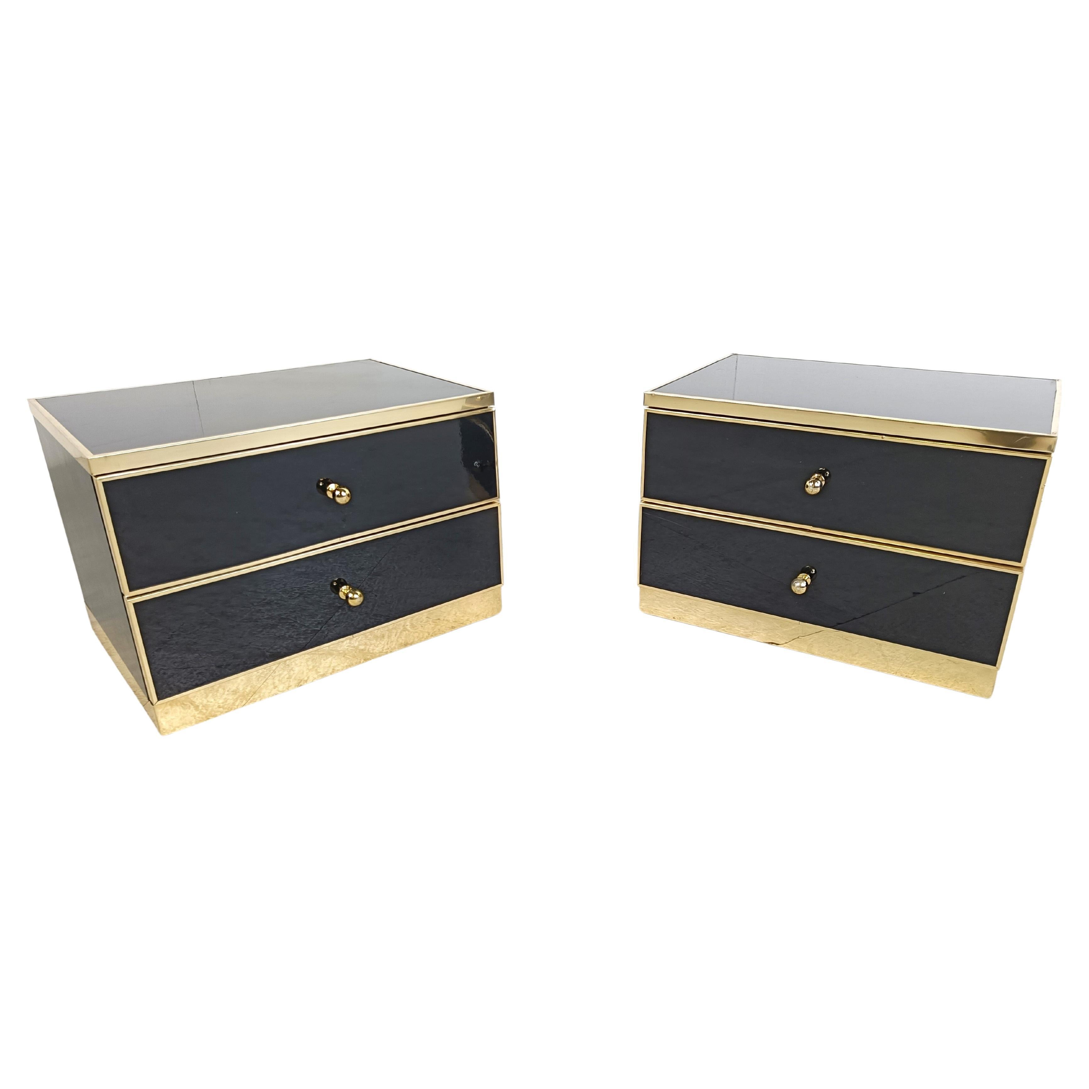 Pair of bedside cabinets, 1970s