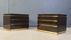 Pair of bedside cabinets by Jean Claude Mahey, 1970s