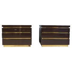 Pair of bedside cabinets by Jean Claude Mahey, 1970s