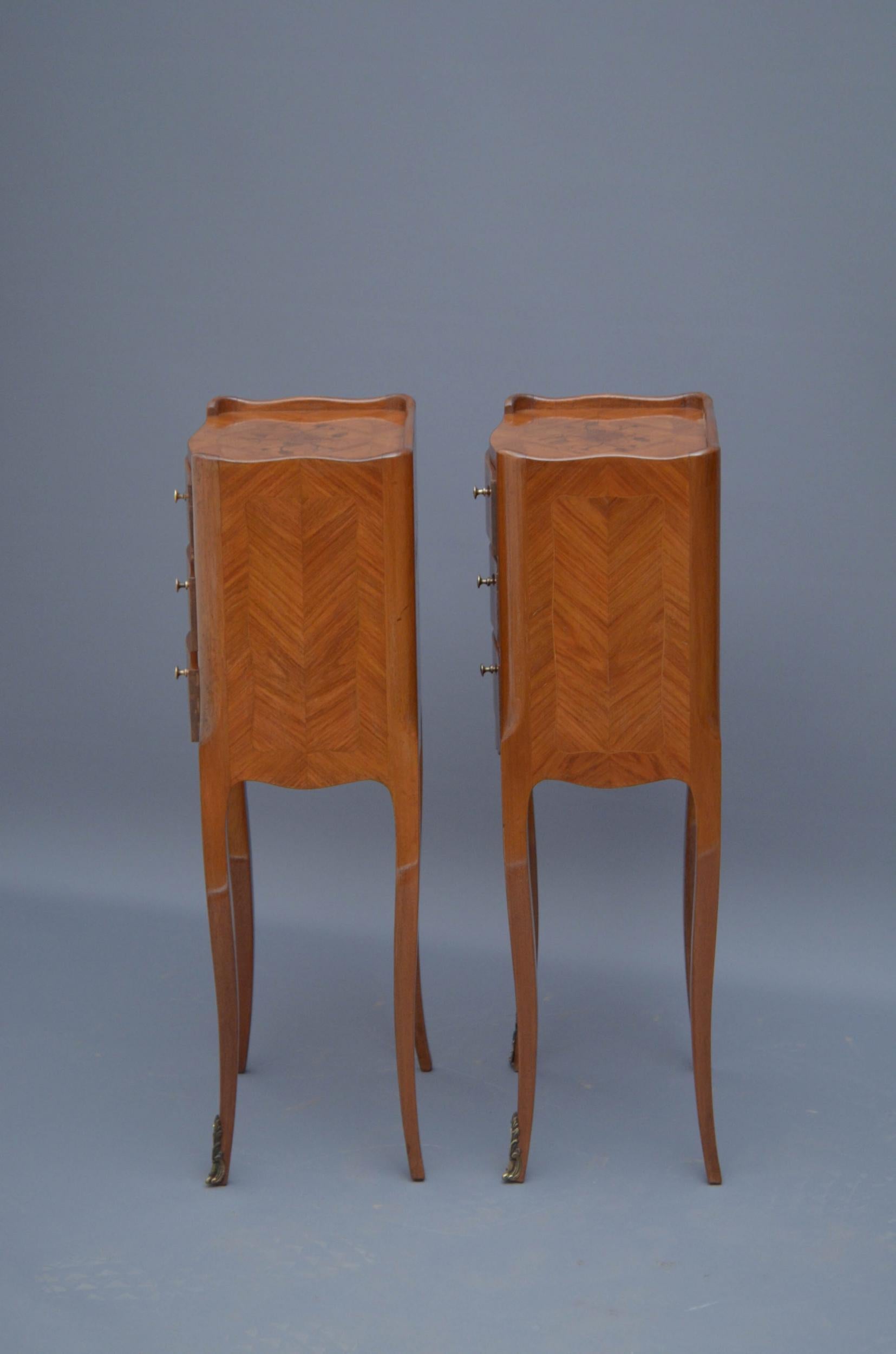 Pair of Bedside Cabinets Chests For Sale 4