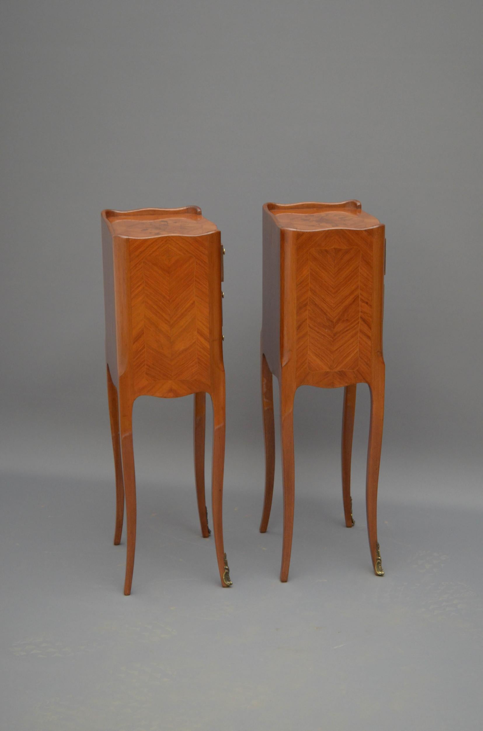 Pair of Bedside Cabinets Chests For Sale 2
