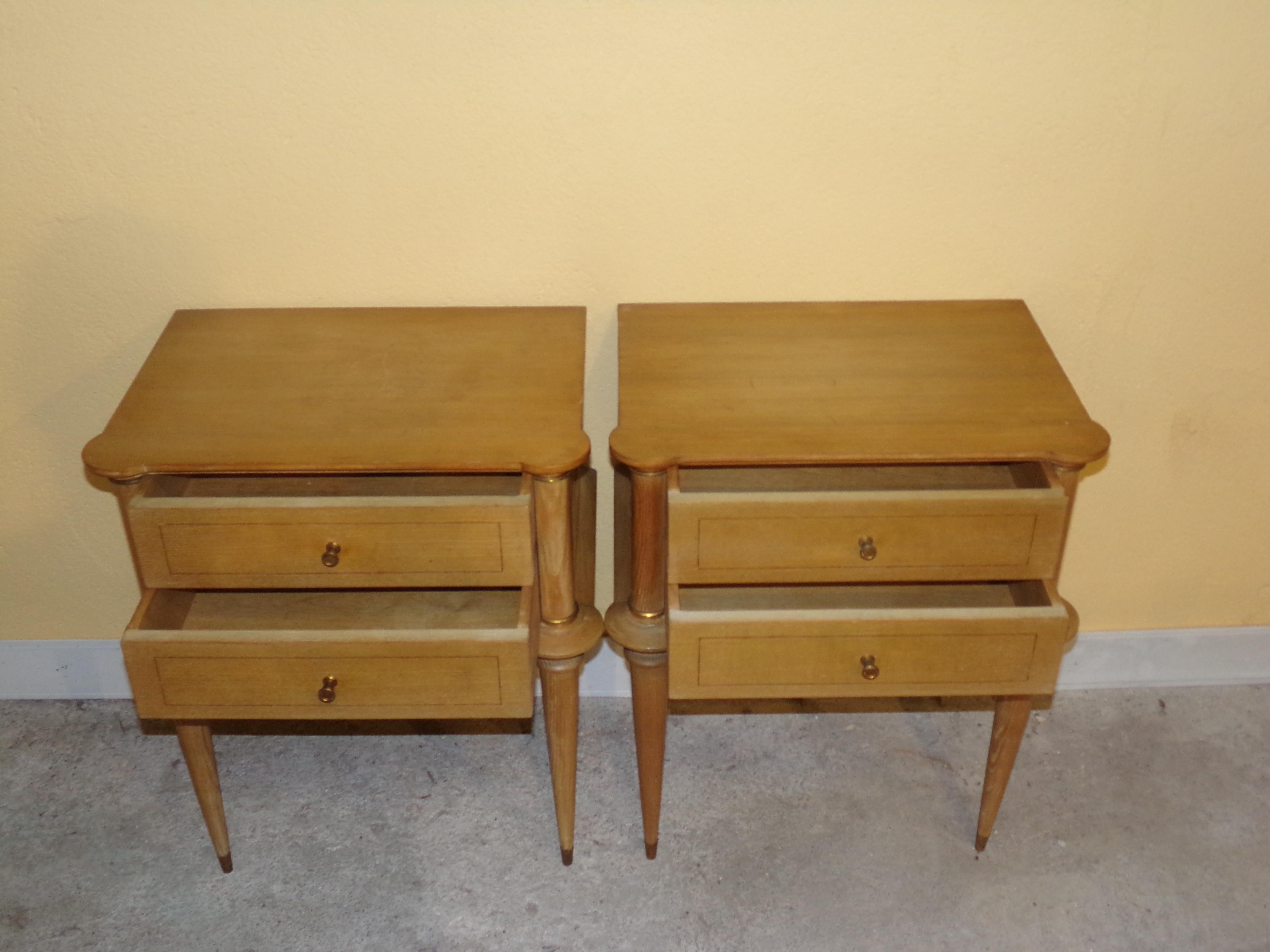 French Pair of Bedside Cabinets For Sale