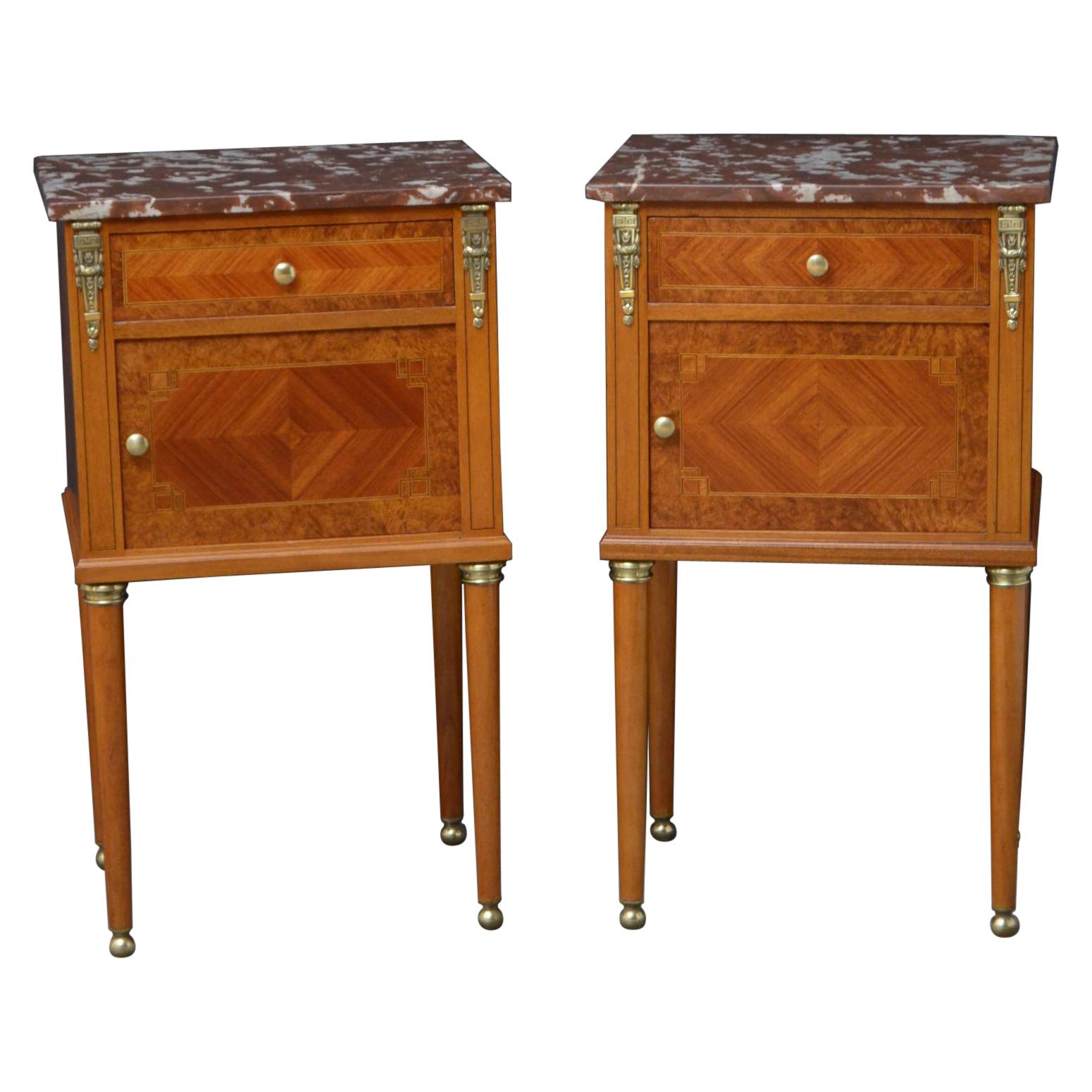 Continental Pair of Bedside at 1stDibs
