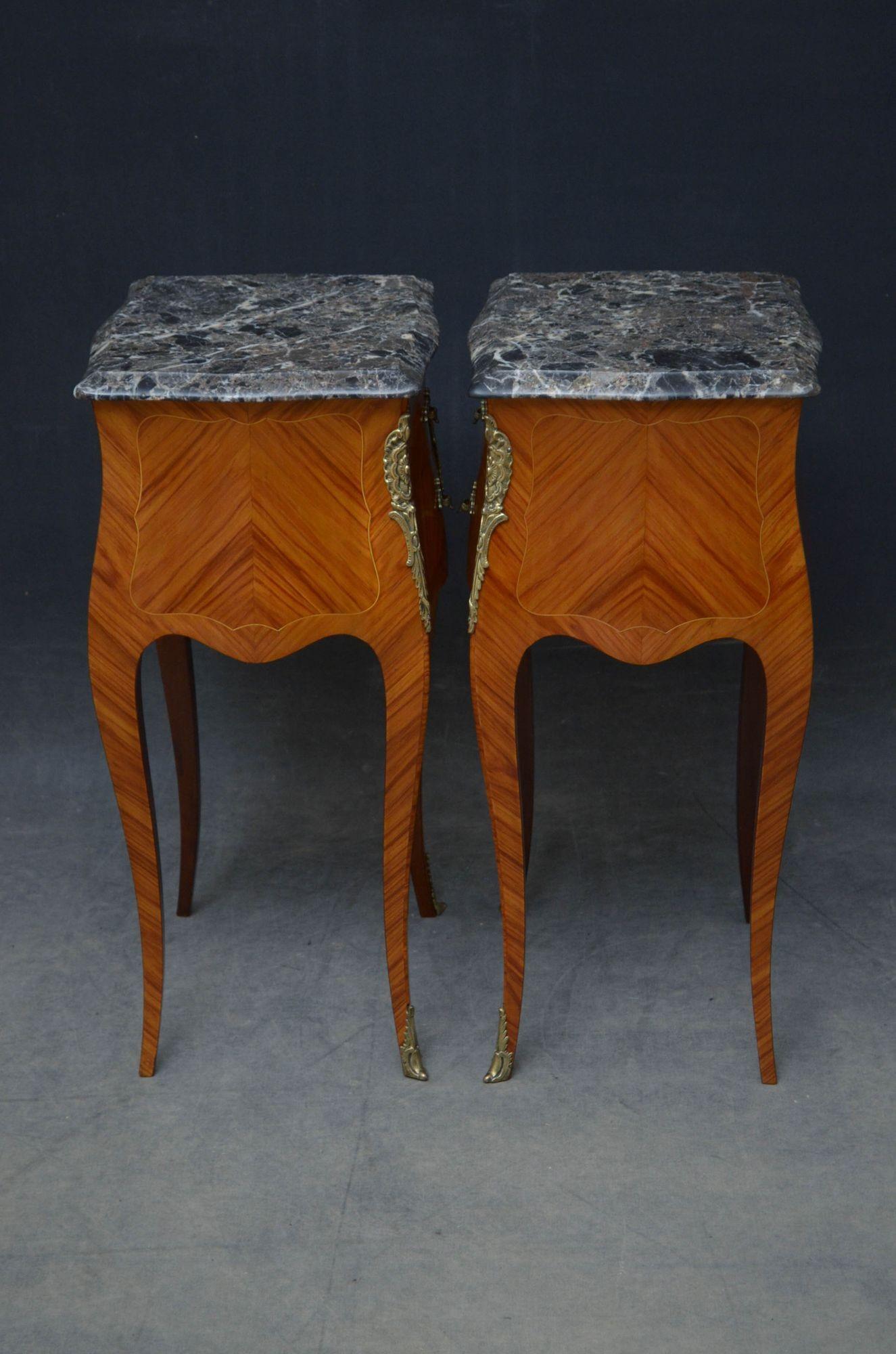 Pair of Bedside Cabinets in Kingwood For Sale 8