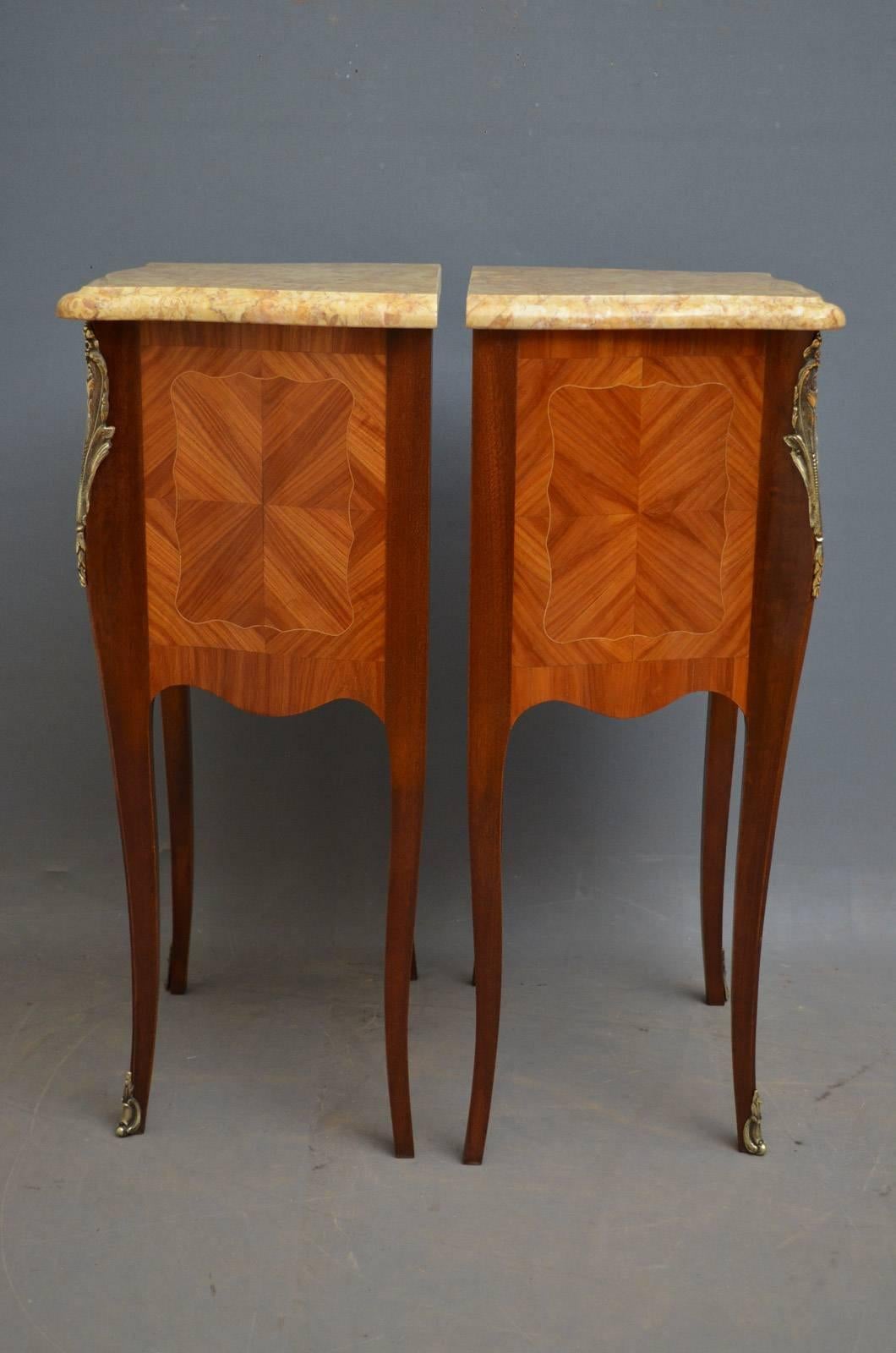 Pair of Bedside Cabinets in Tulipwood 3