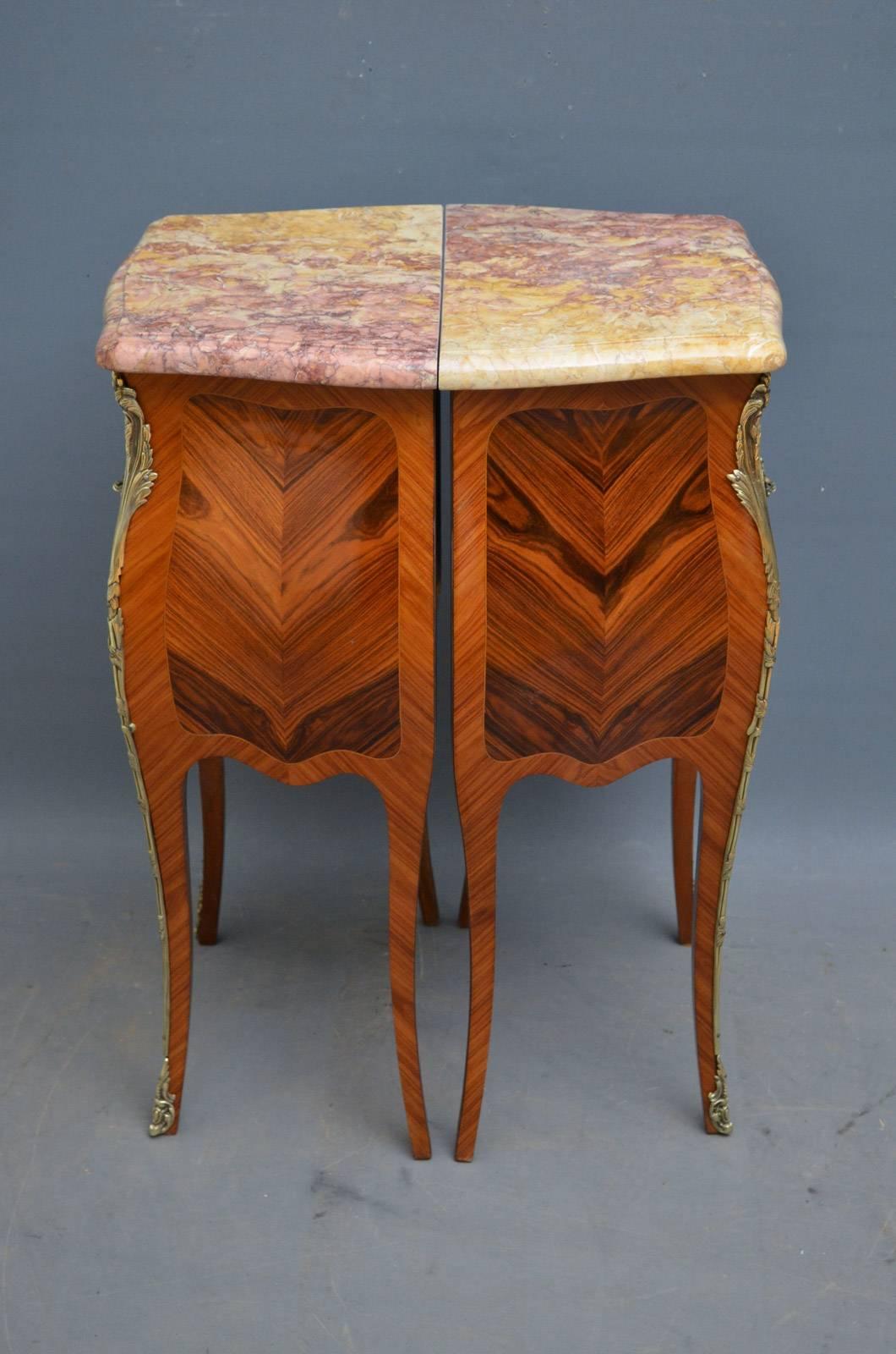 Pair of Bedside Cabinets in Tulipwood 4