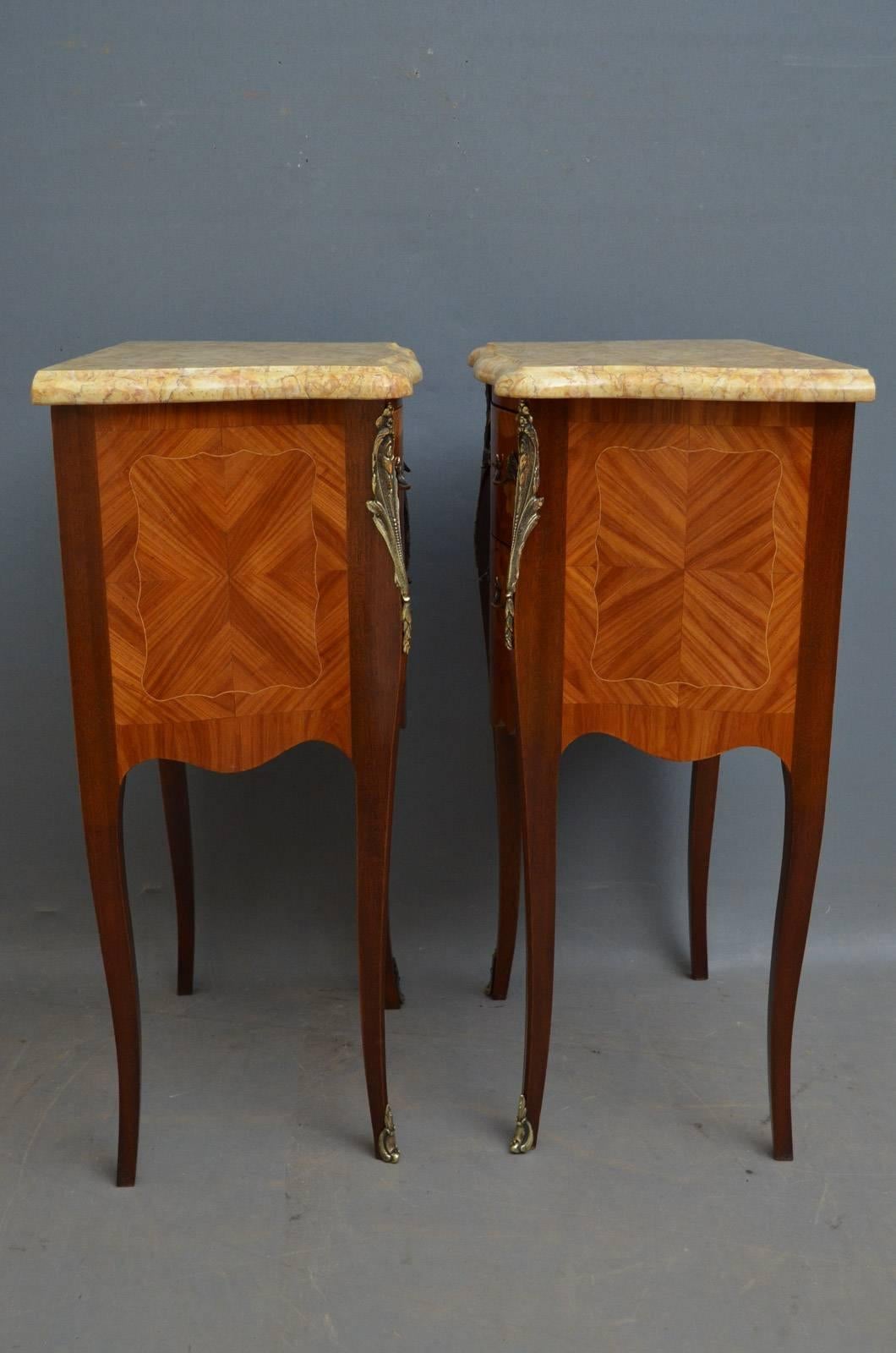 Pair of Bedside Cabinets in Tulipwood 1