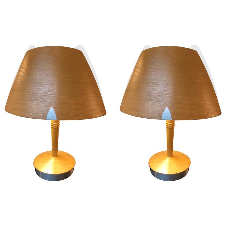 Pair of Bedside Lamps Made by Lucid for the Barcelona Hilton Hotel For