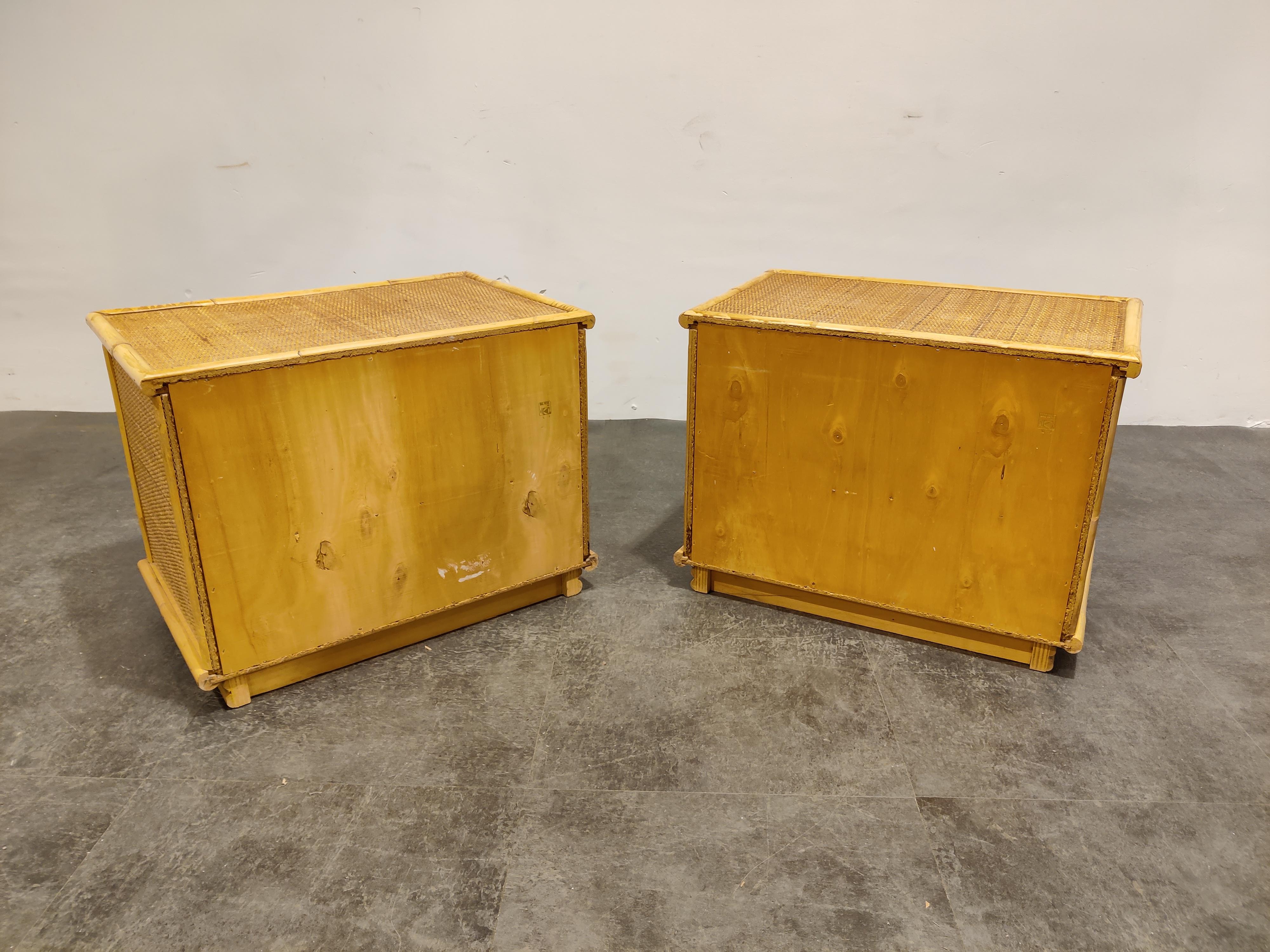 Brass Pair of Bedside Night Stands by Dal Vera, 1960s