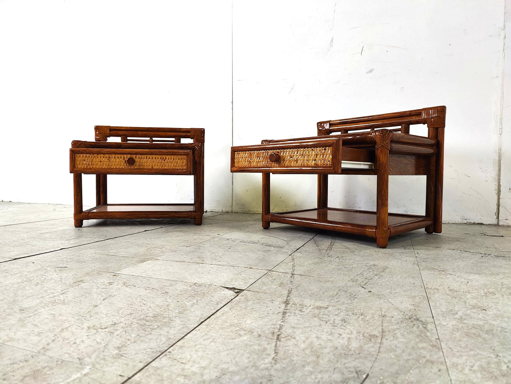 Pair of bedside night stands by Maugrion, 1970s For Sale 3