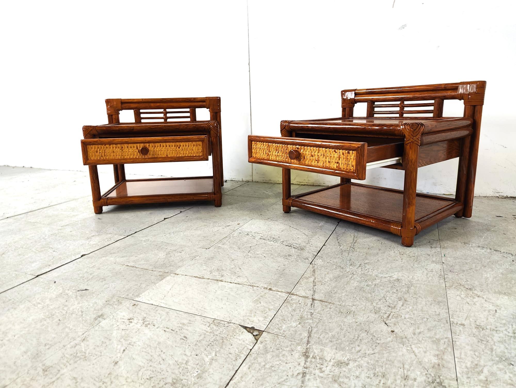 Pair of bedside night stands by Maugrion, 1970s For Sale 2