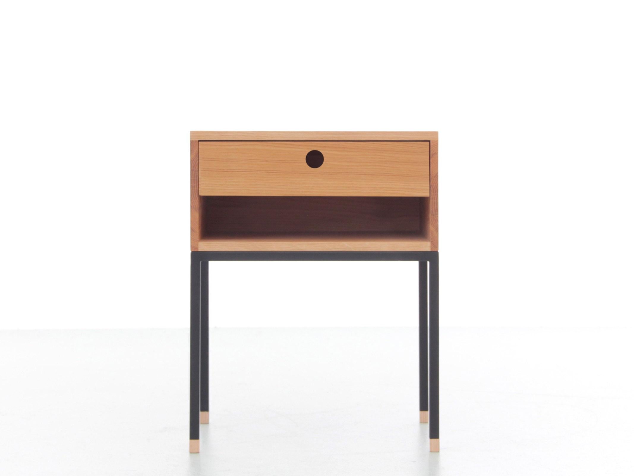 Scandinavian Modern Pair of bedside table model Cosmopol. 1 drawer For Sale