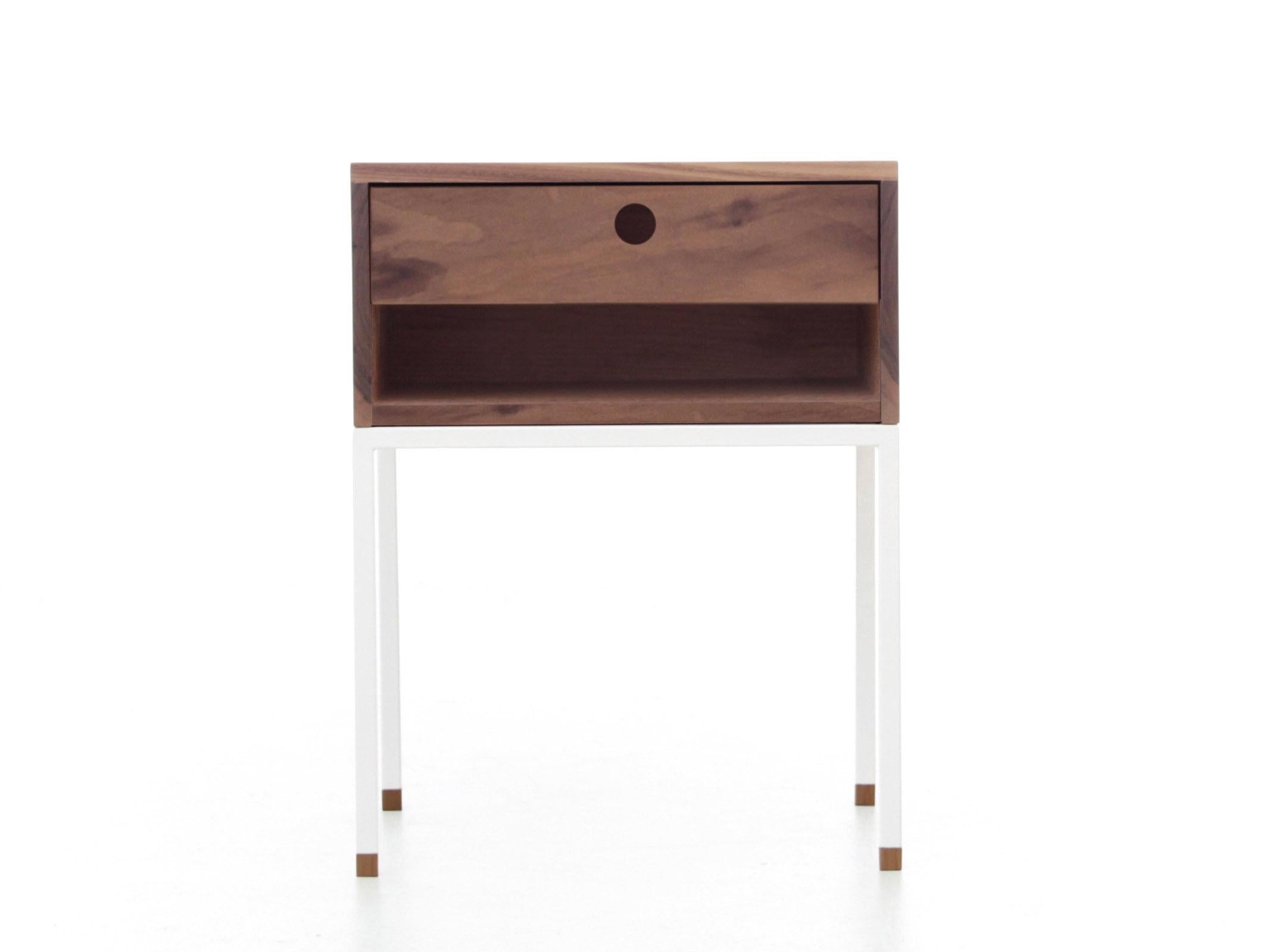 Scandinavian Modern Pair of bedside table model Cosmopol. 1 drawer For Sale