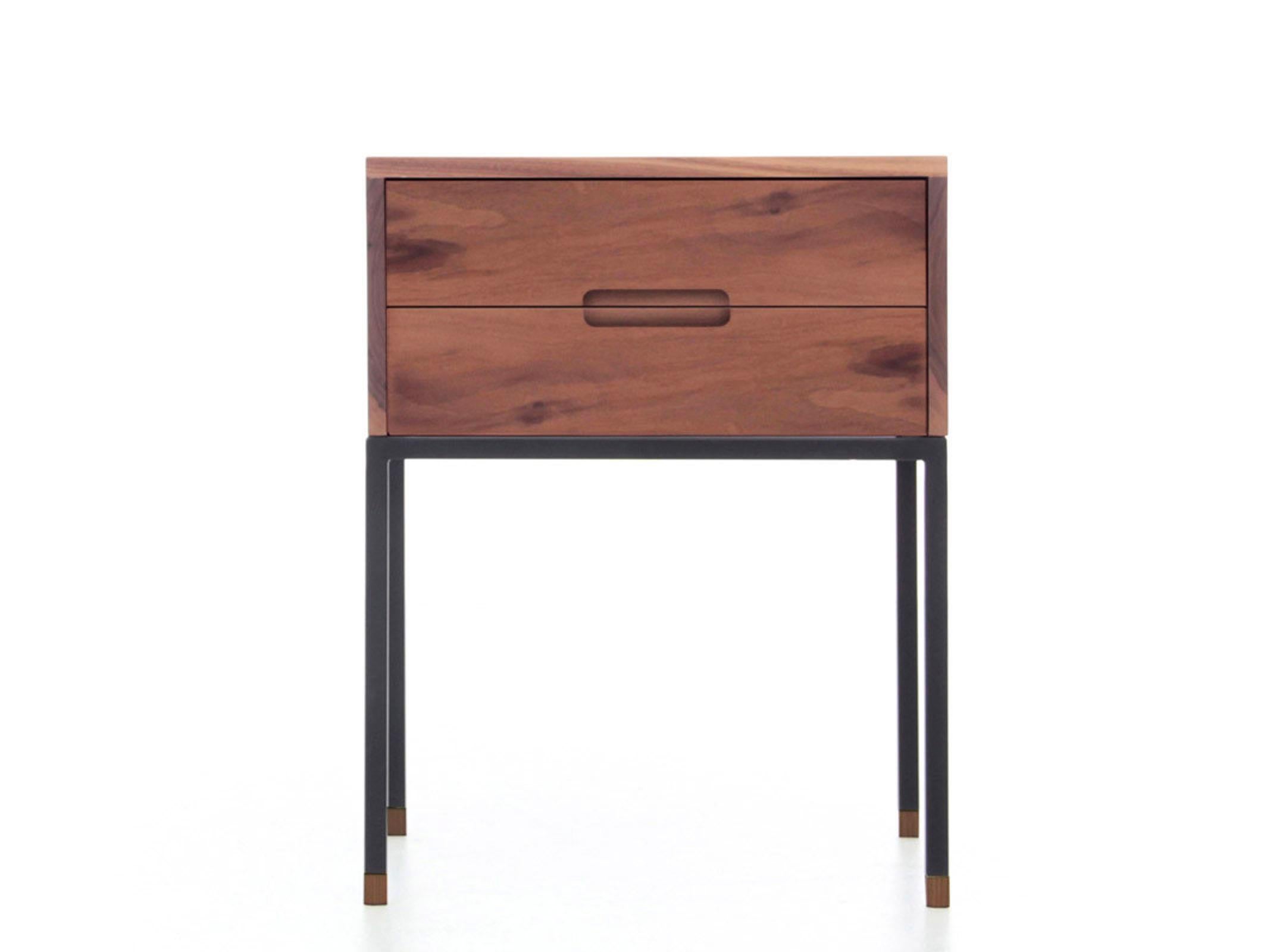 Scandinavian Modern Pair of bedside table model Cosmopol. 2 drawers For Sale