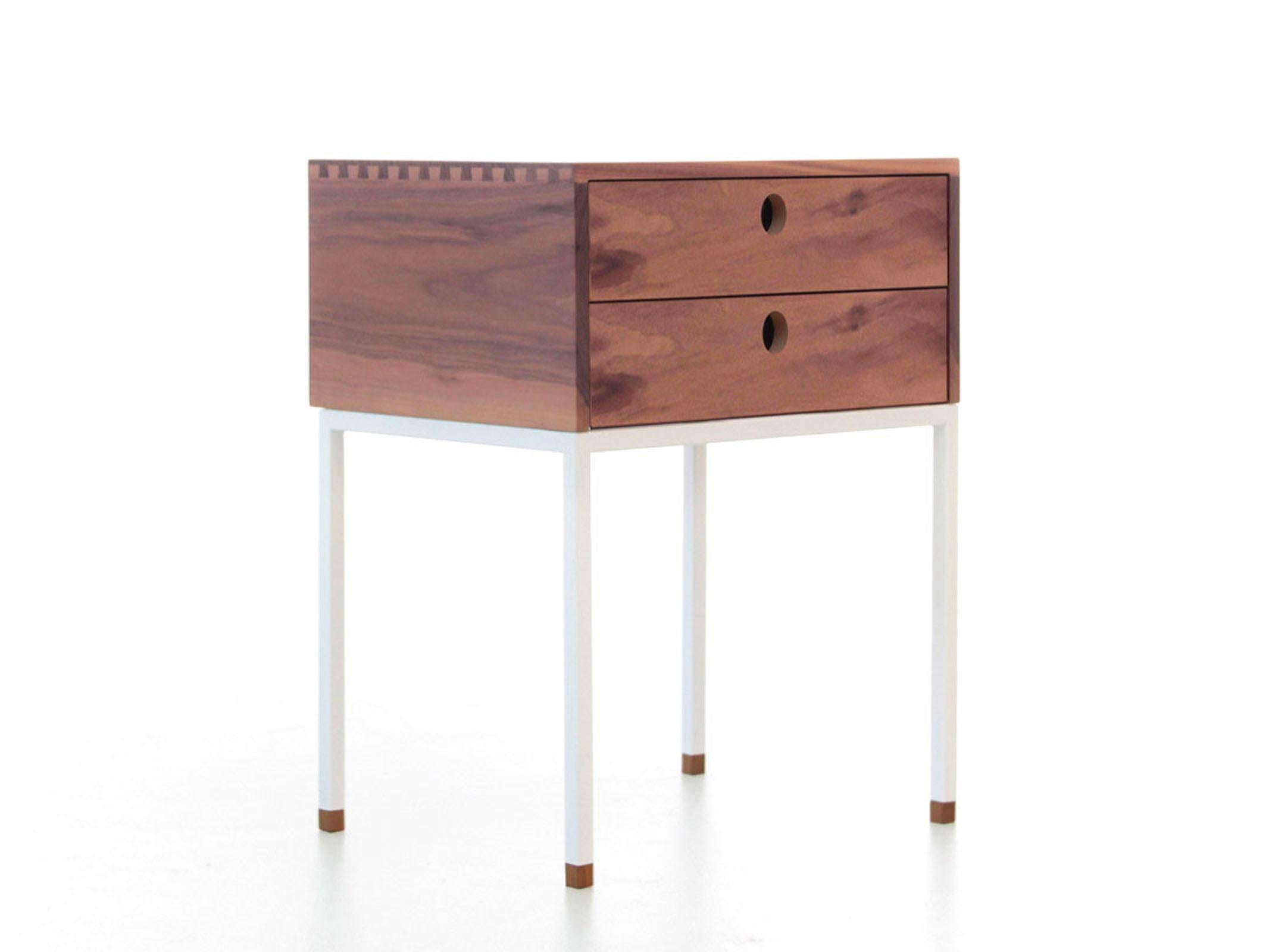 Scandinavian Modern Pair of bedside table model Cosmopol. 2 drawers For Sale