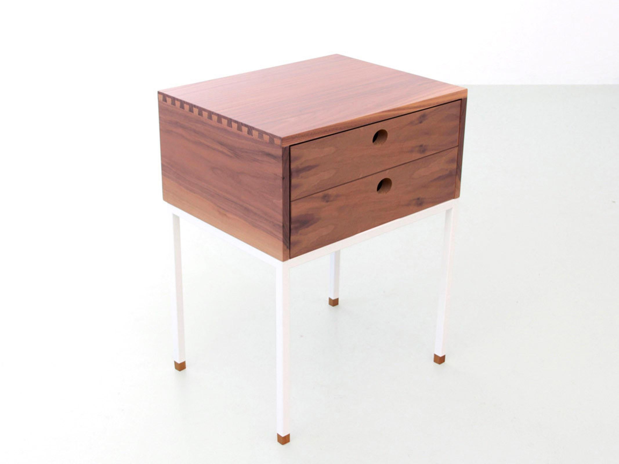 French Pair of bedside table model Cosmopol. 2 drawers For Sale