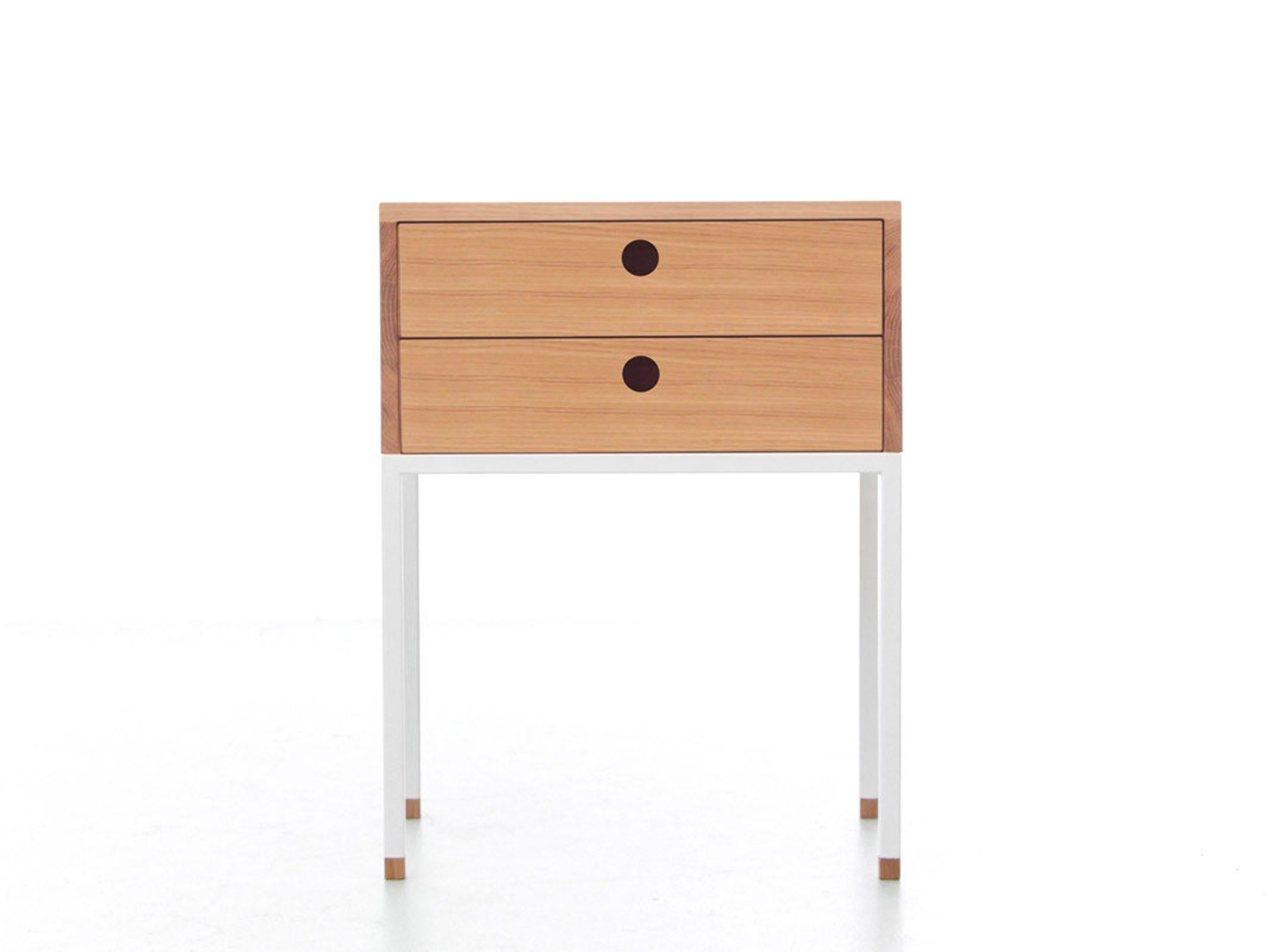 Contemporary Pair of bedside table model Cosmopol. 2 drawers For Sale