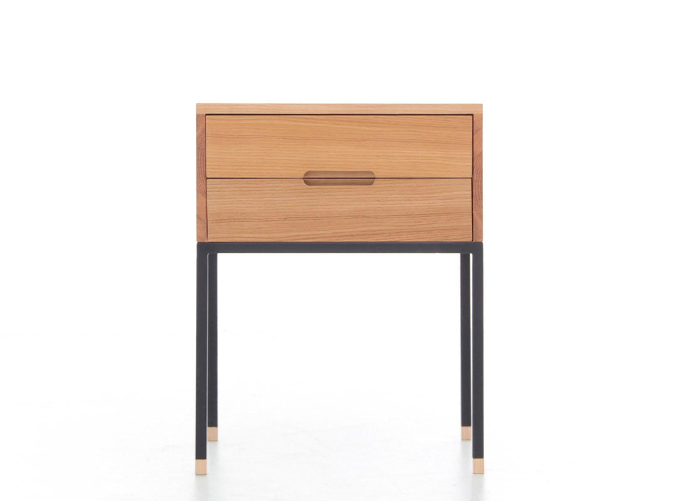 Oak Pair of bedside table model Cosmopol. 2 drawers For Sale