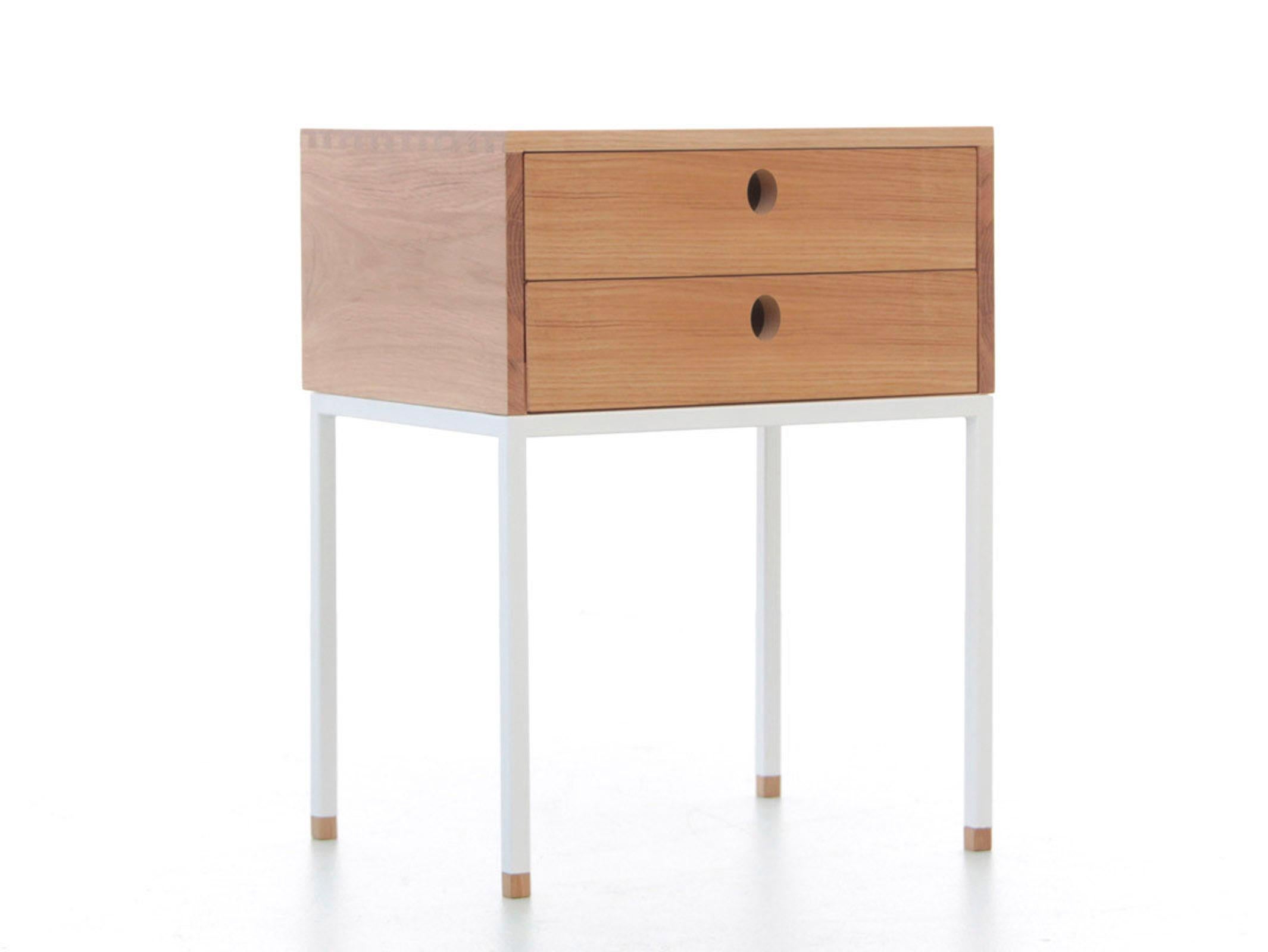 Oak Pair of bedside table model Cosmopol. 2 drawers For Sale