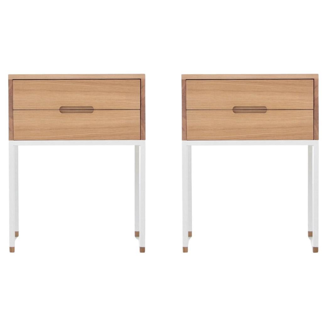 Pair of bedside table model Cosmopol. 2 drawers