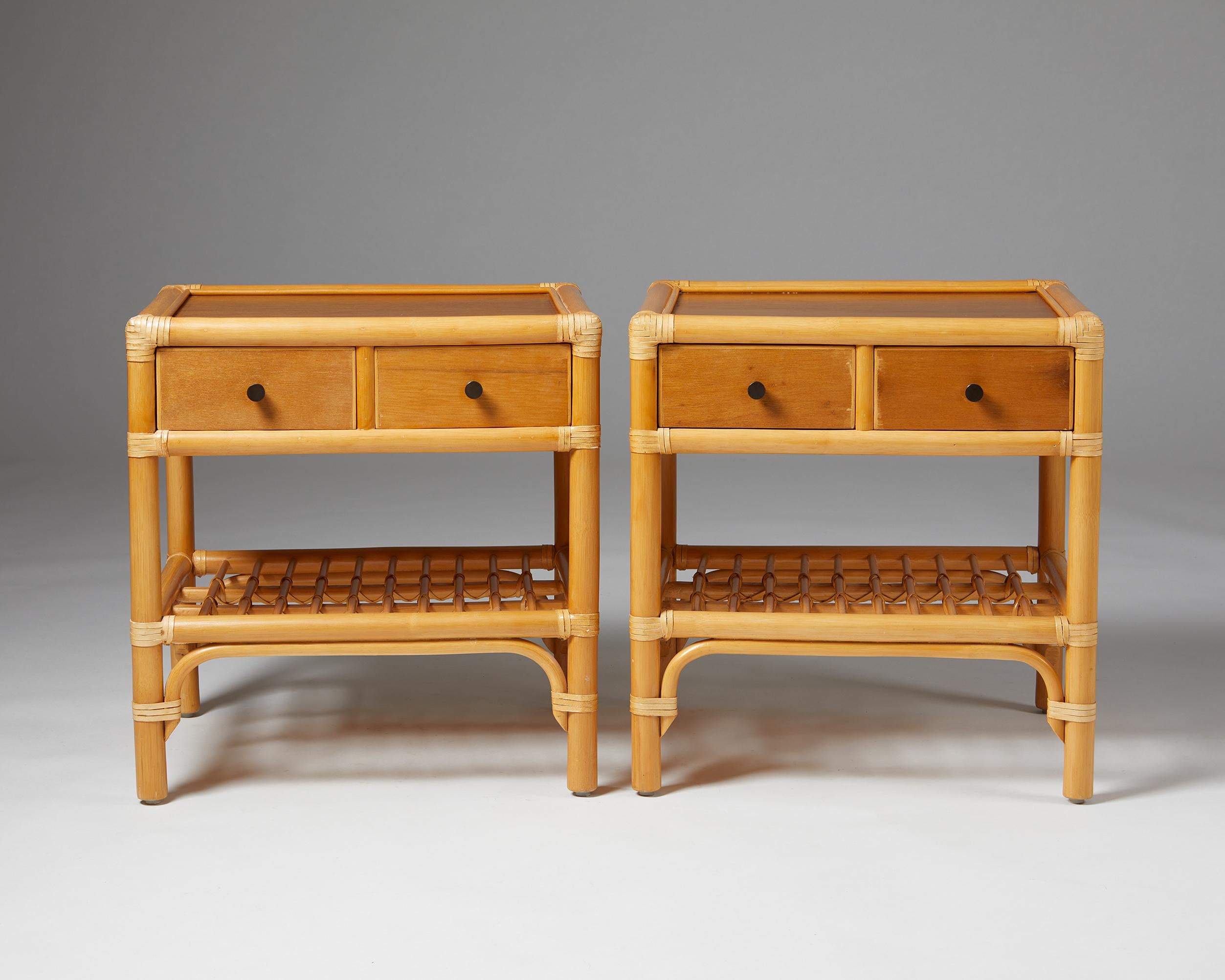 Swedish Pair of Bedside Tables, Anonymous for DUX, Sweden, 1960s