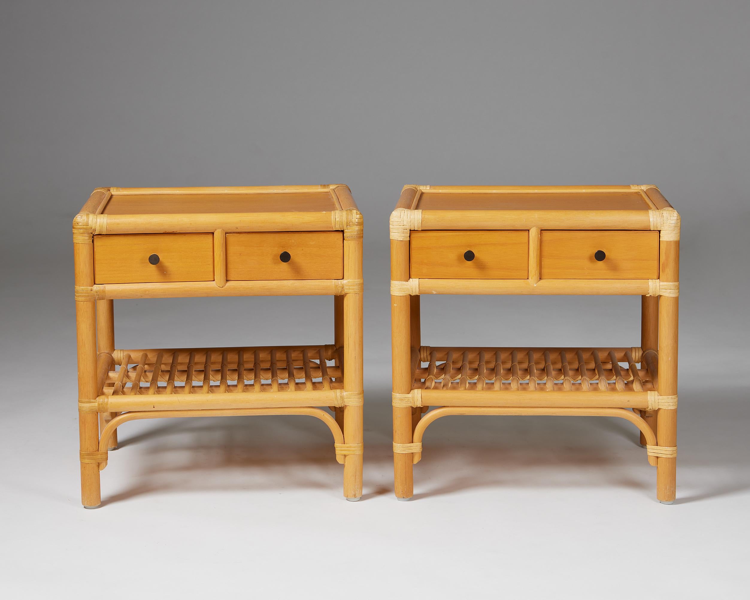 Swedish Pair of Bedside Tables, Anonymous for DUX, Sweden, 1960s