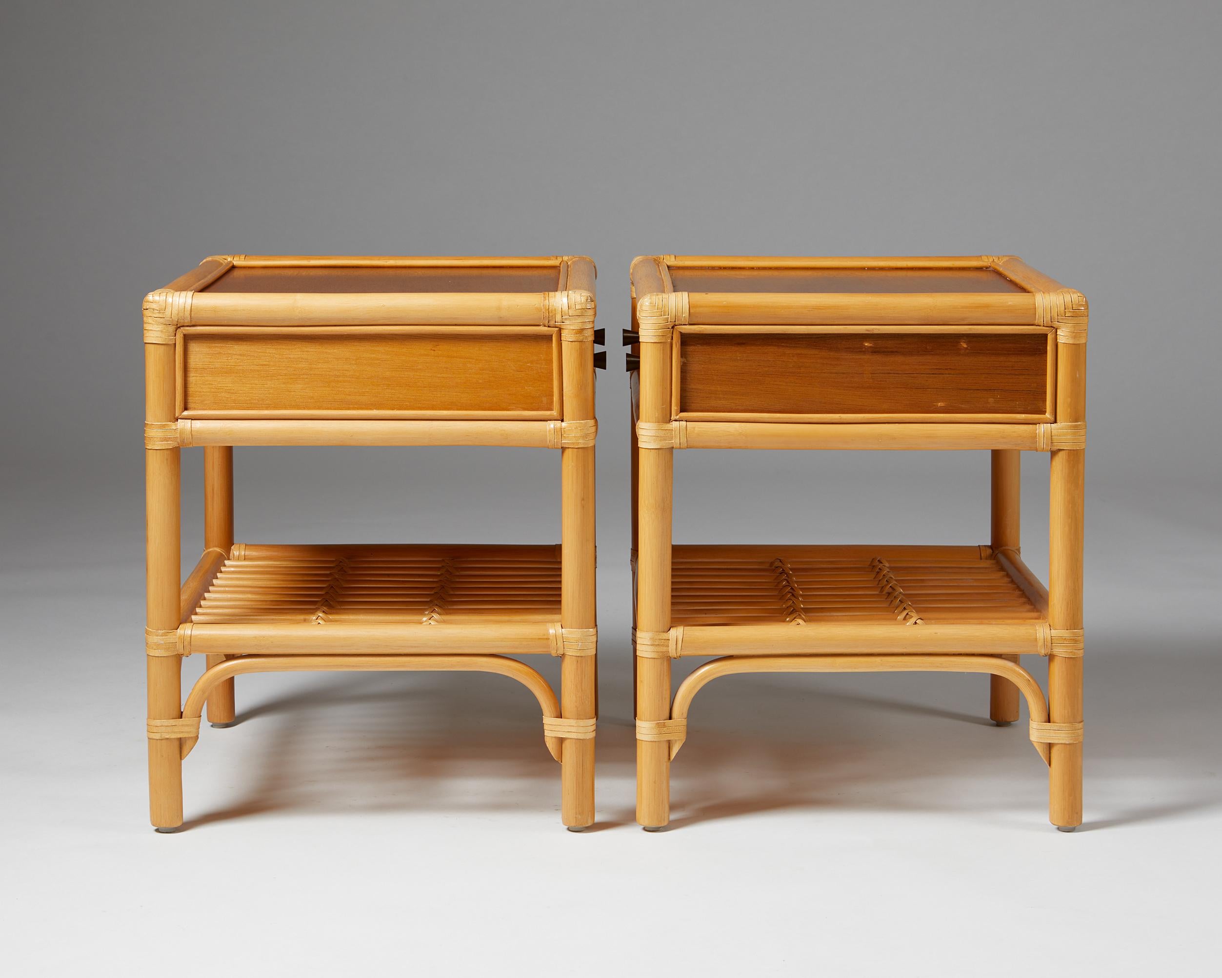 Pair of Bedside Tables, Anonymous for DUX, Sweden, 1960s In Good Condition In Stockholm, SE