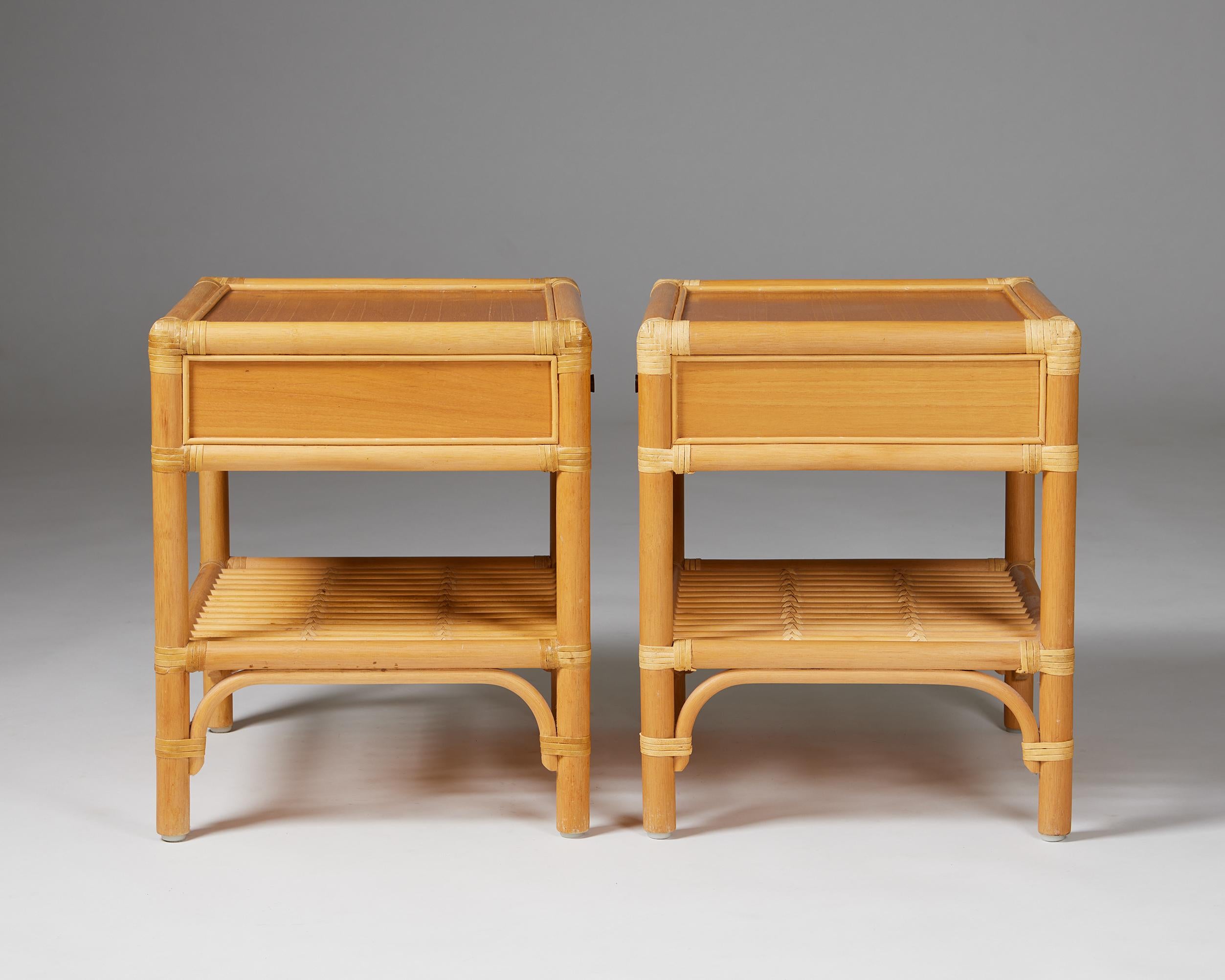 Pair of Bedside Tables, Anonymous for DUX, Sweden, 1960s In Good Condition In Stockholm, SE