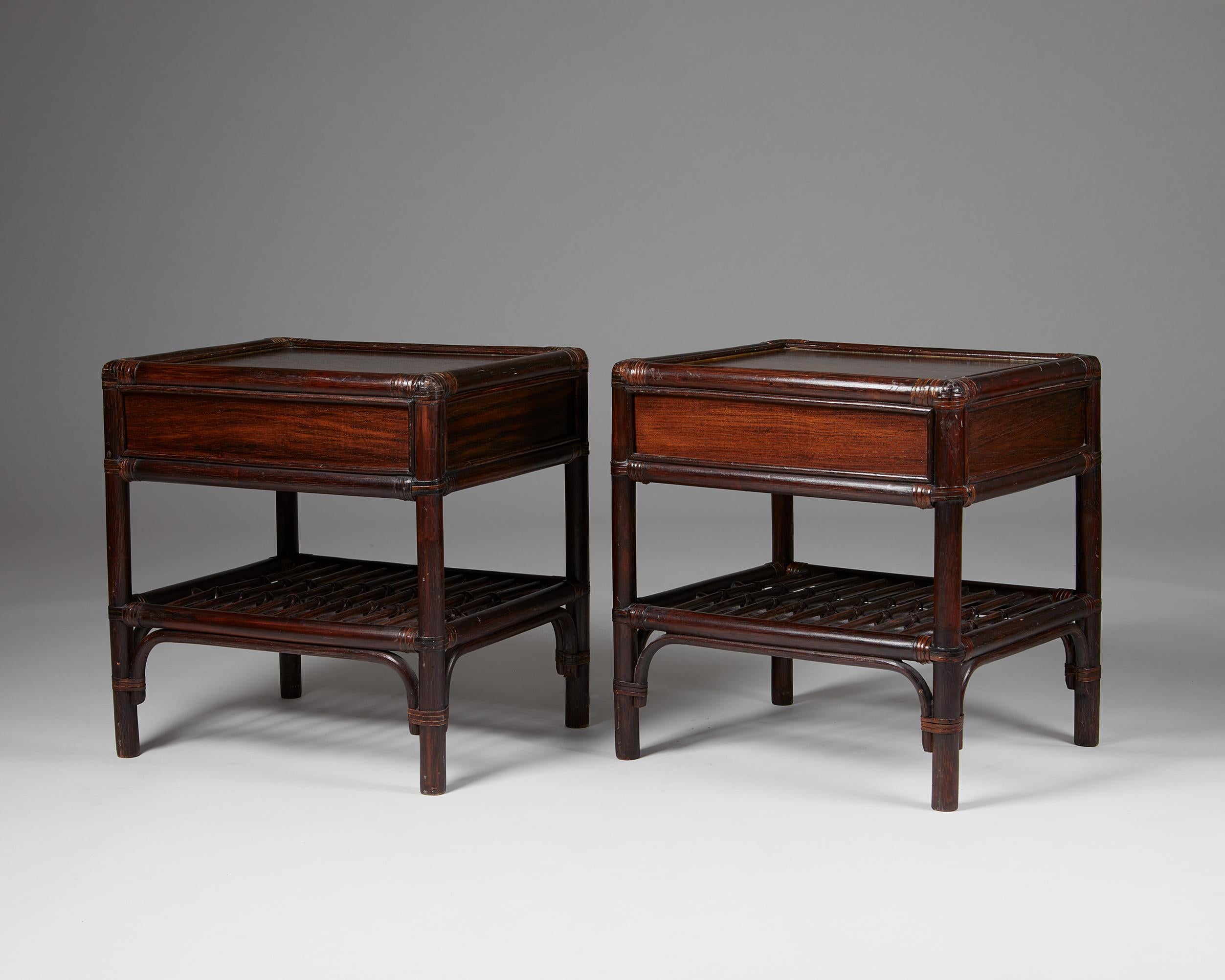 20th Century Pair of Bedside Tables, Anonymous for DUX, Sweden, 1960s