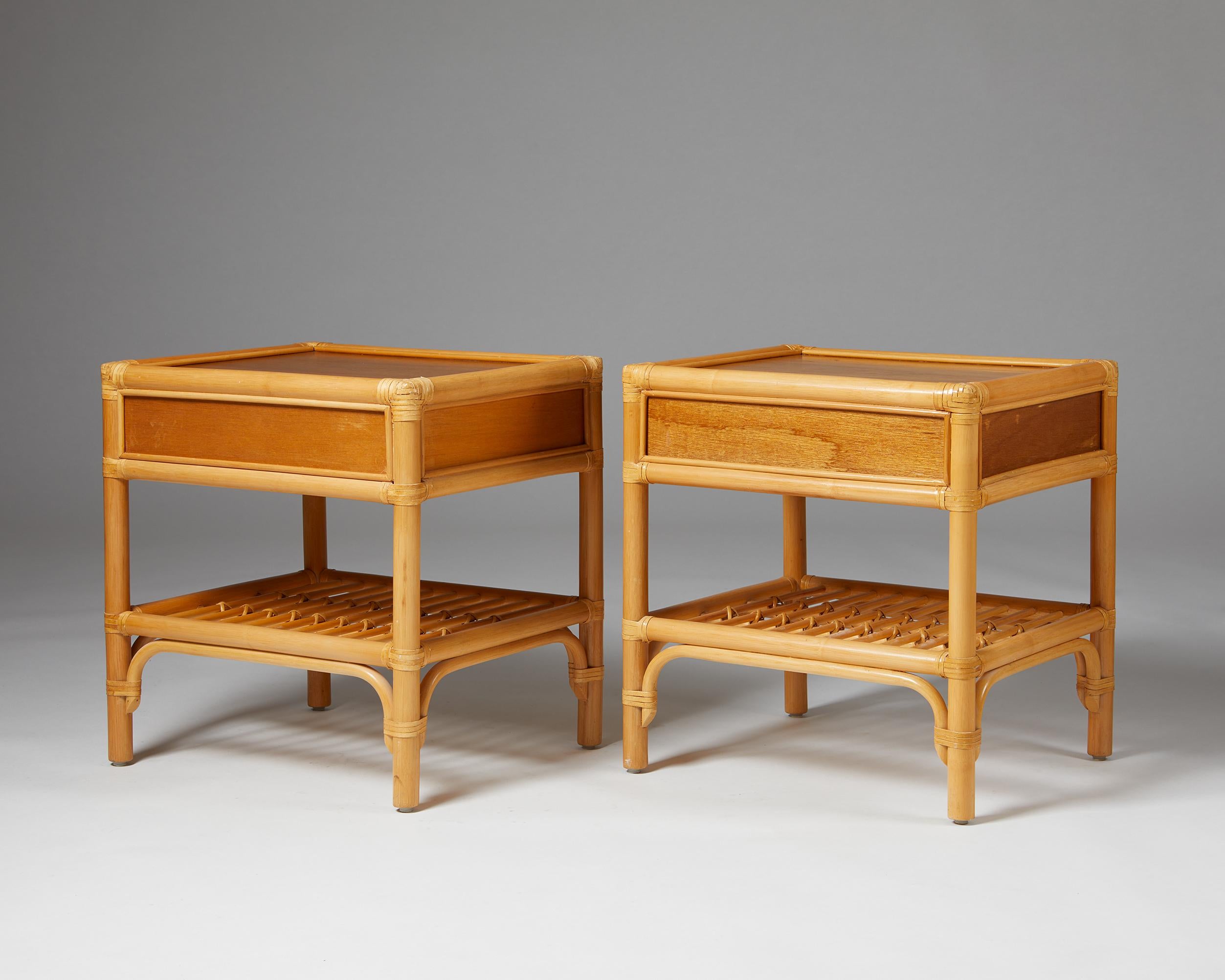 20th Century Pair of Bedside Tables, Anonymous for DUX, Sweden, 1960s