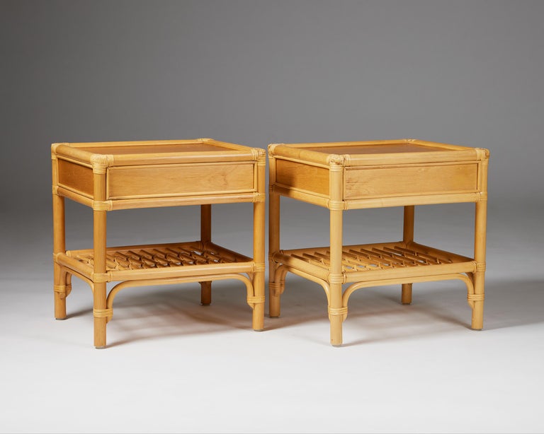 20th Century Pair of Bedside Tables, Anonymous for DUX, Sweden, 1960s For Sale