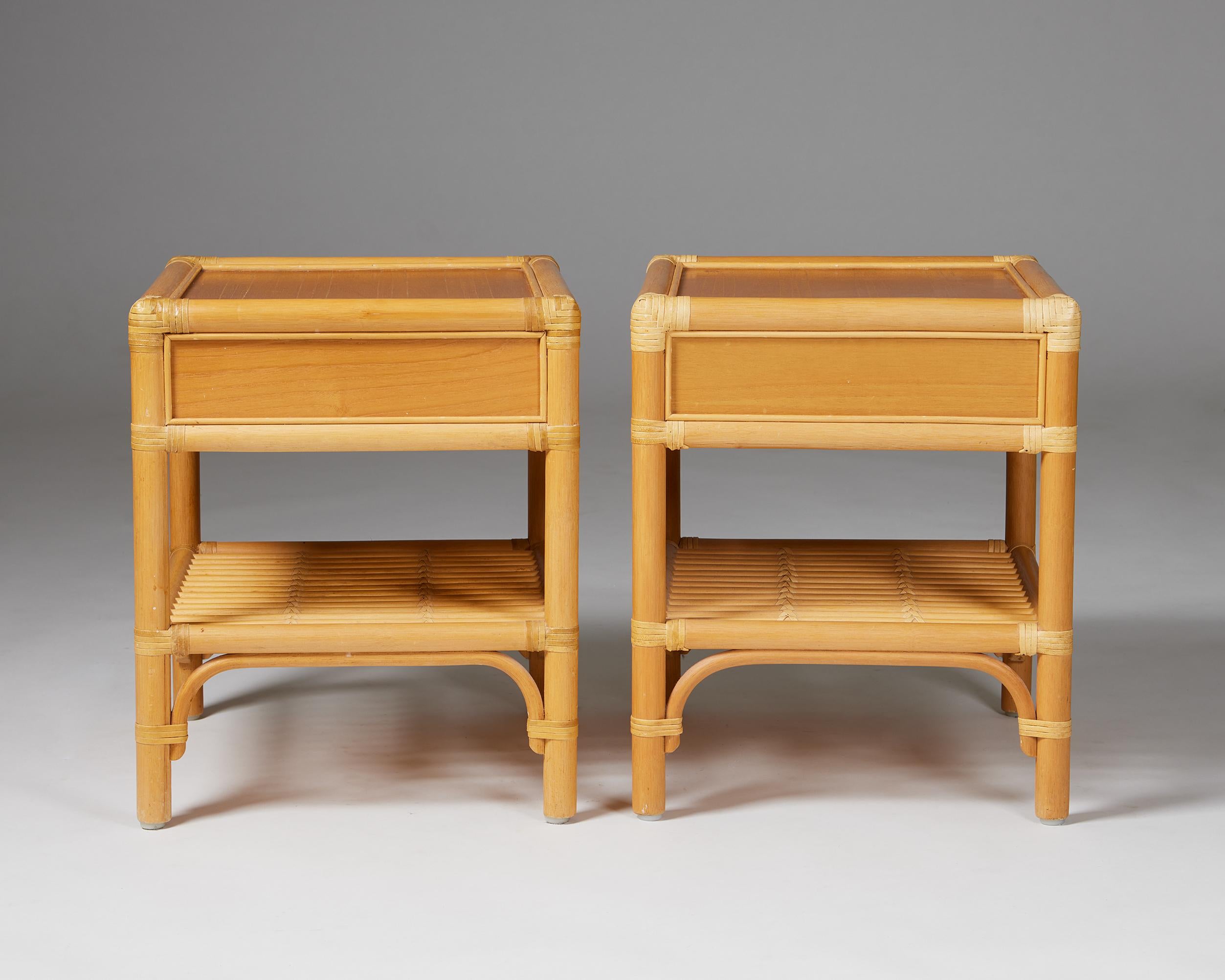 20th Century Pair of Bedside Tables, Anonymous for DUX, Sweden, 1960s