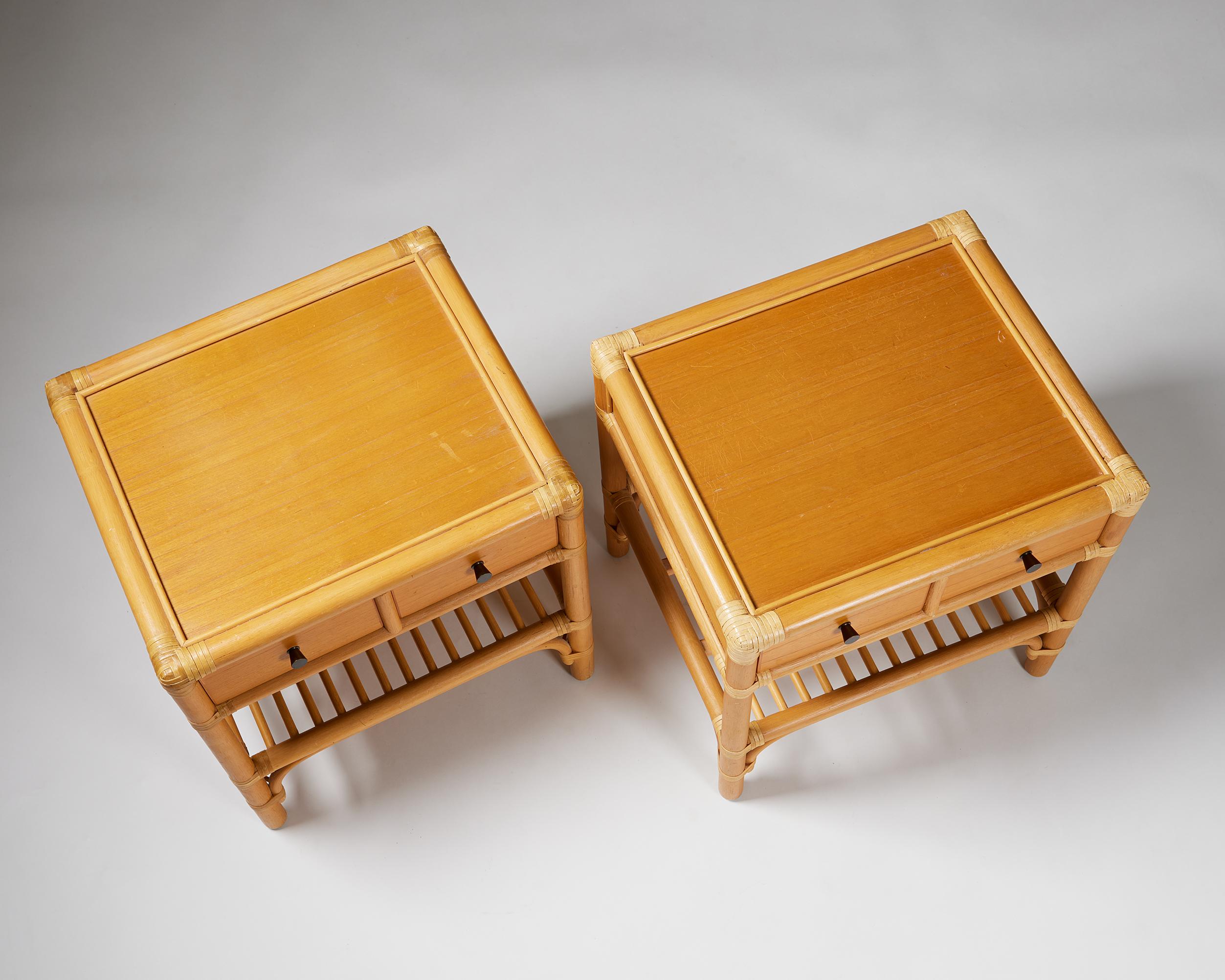 Pair of Bedside Tables, Anonymous for DUX, Sweden, 1960s 1