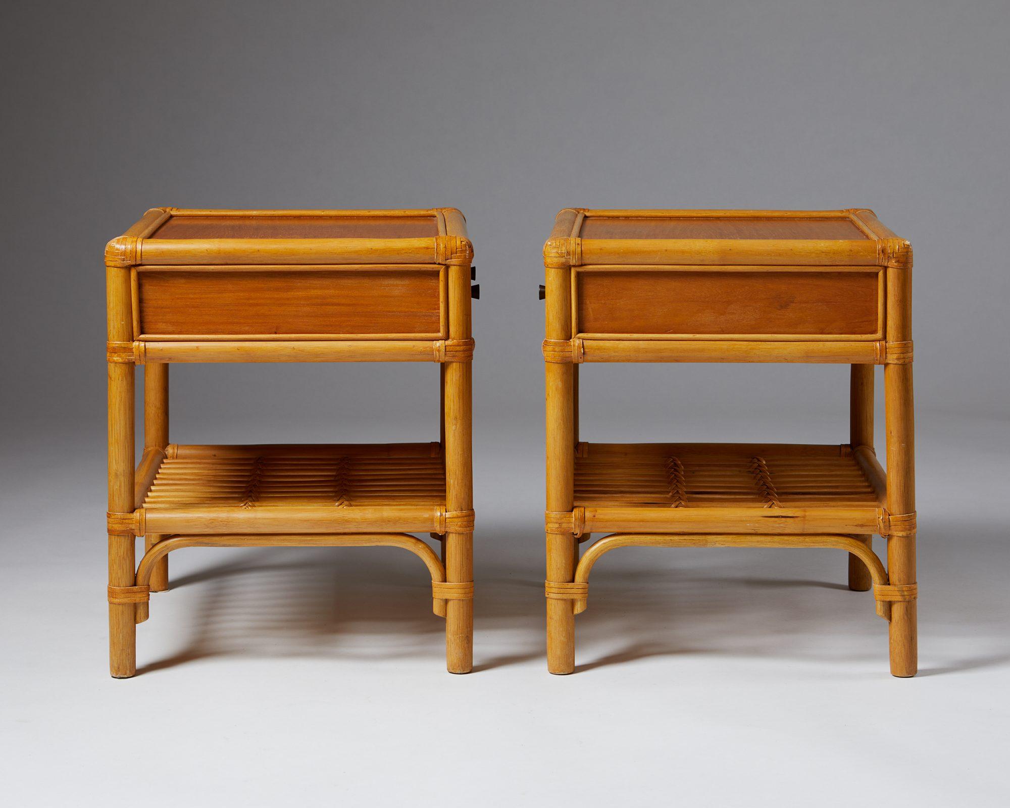Swedish Pair of Bedside Tables, Anonymous, Sweden, 1960's