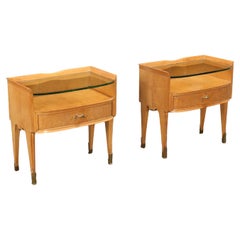 Pair of Bedside Tables Ash Italy 1950s