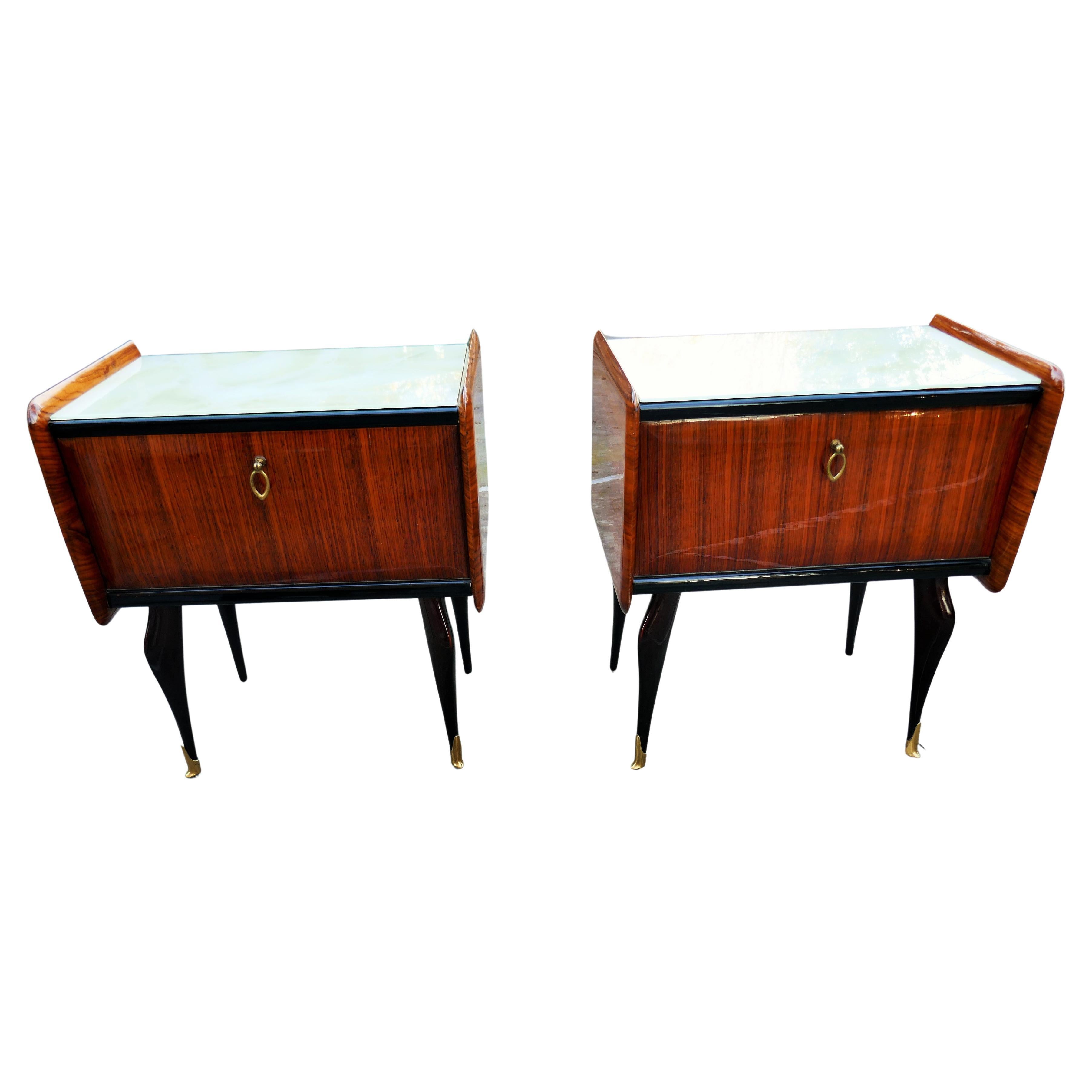 Pair of bedside tables attributed to Dassi