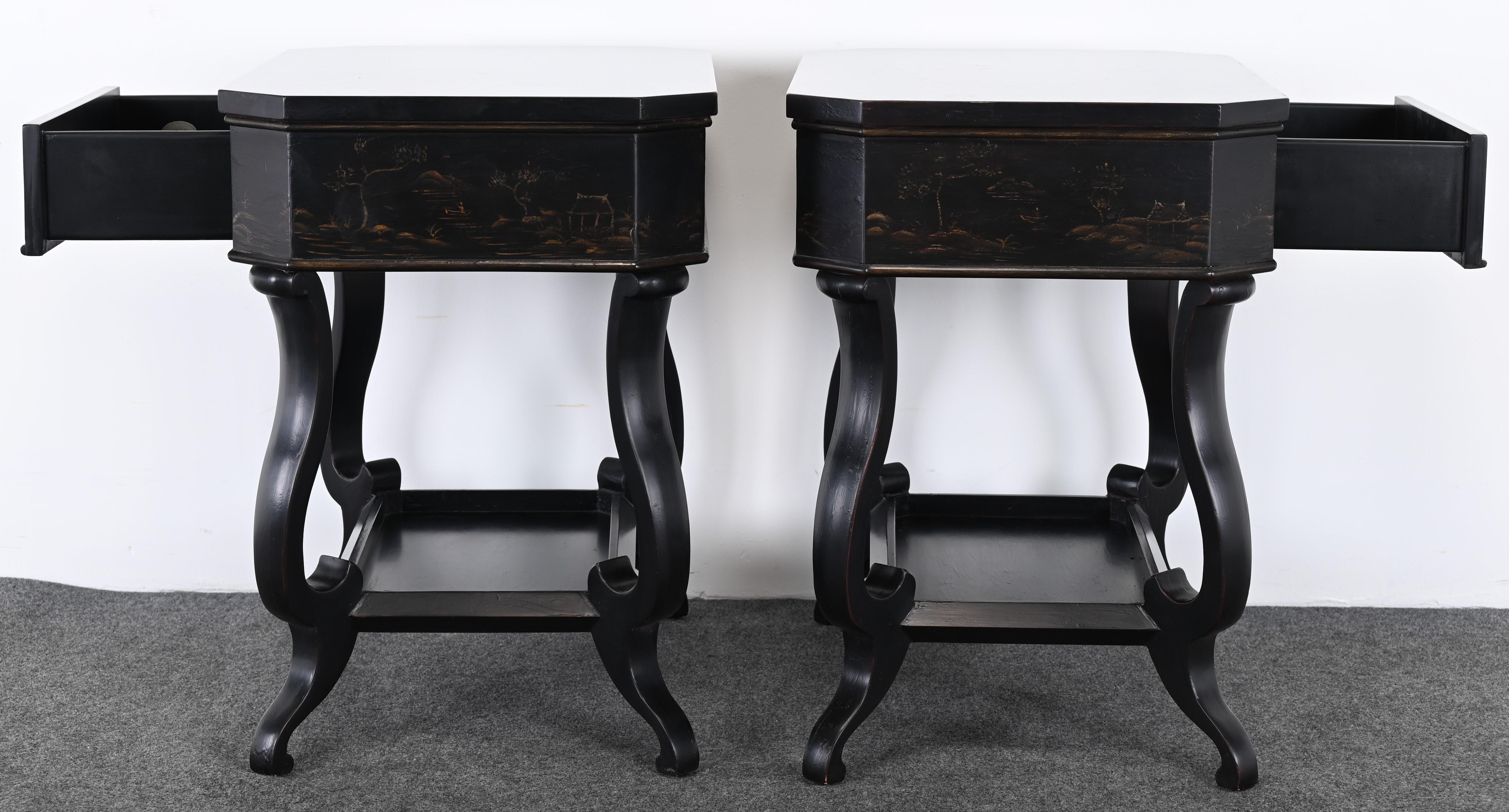 Pair of Bedside Tables by Baker for the Charleston Collection, 20th Century 6