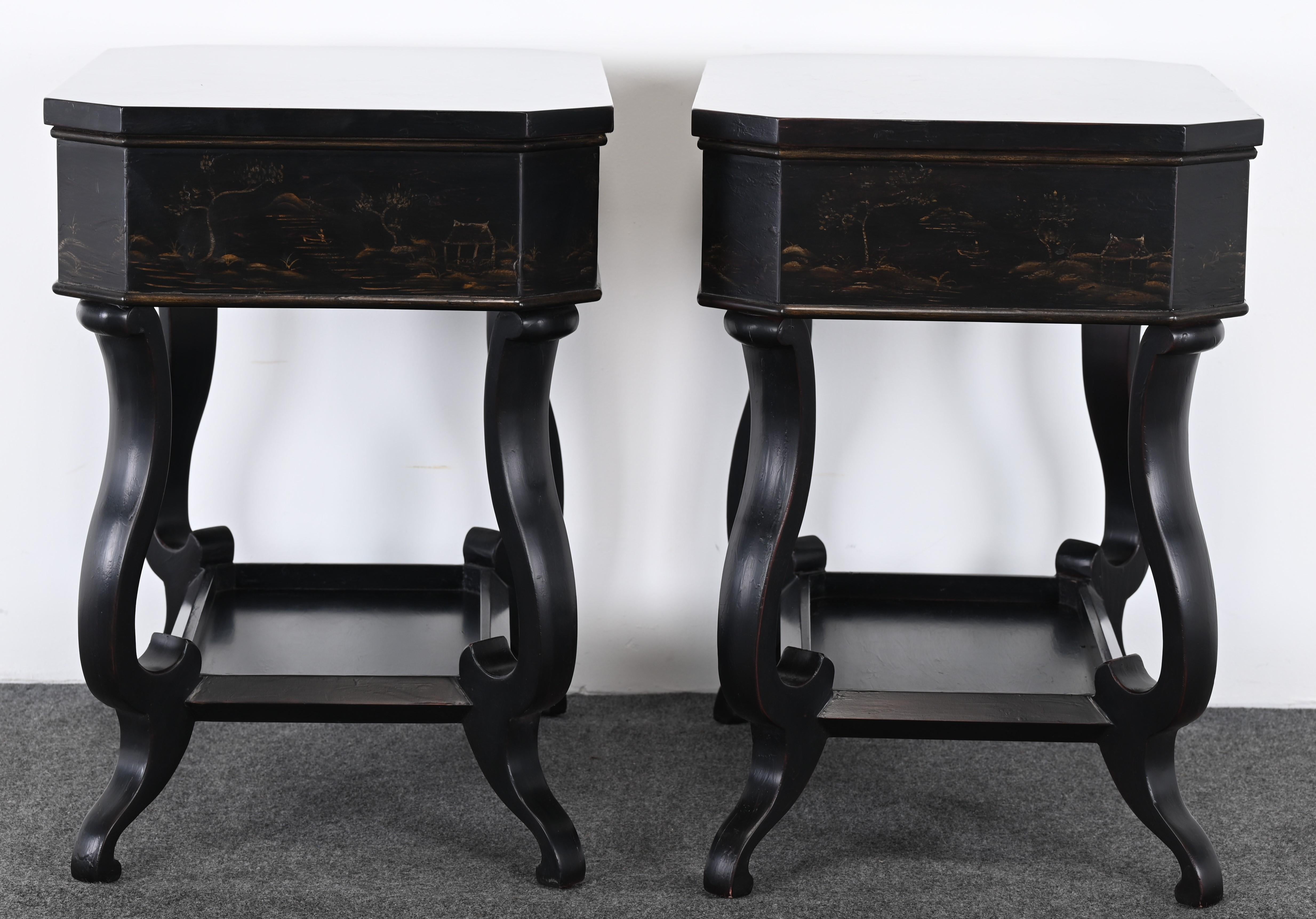 Pair of Bedside Tables by Baker for the Charleston Collection, 20th Century 7