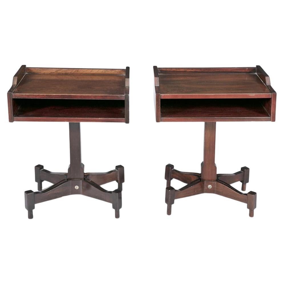 Pair of bedside tables by Claudio Salochhi, Italy 1960s For Sale