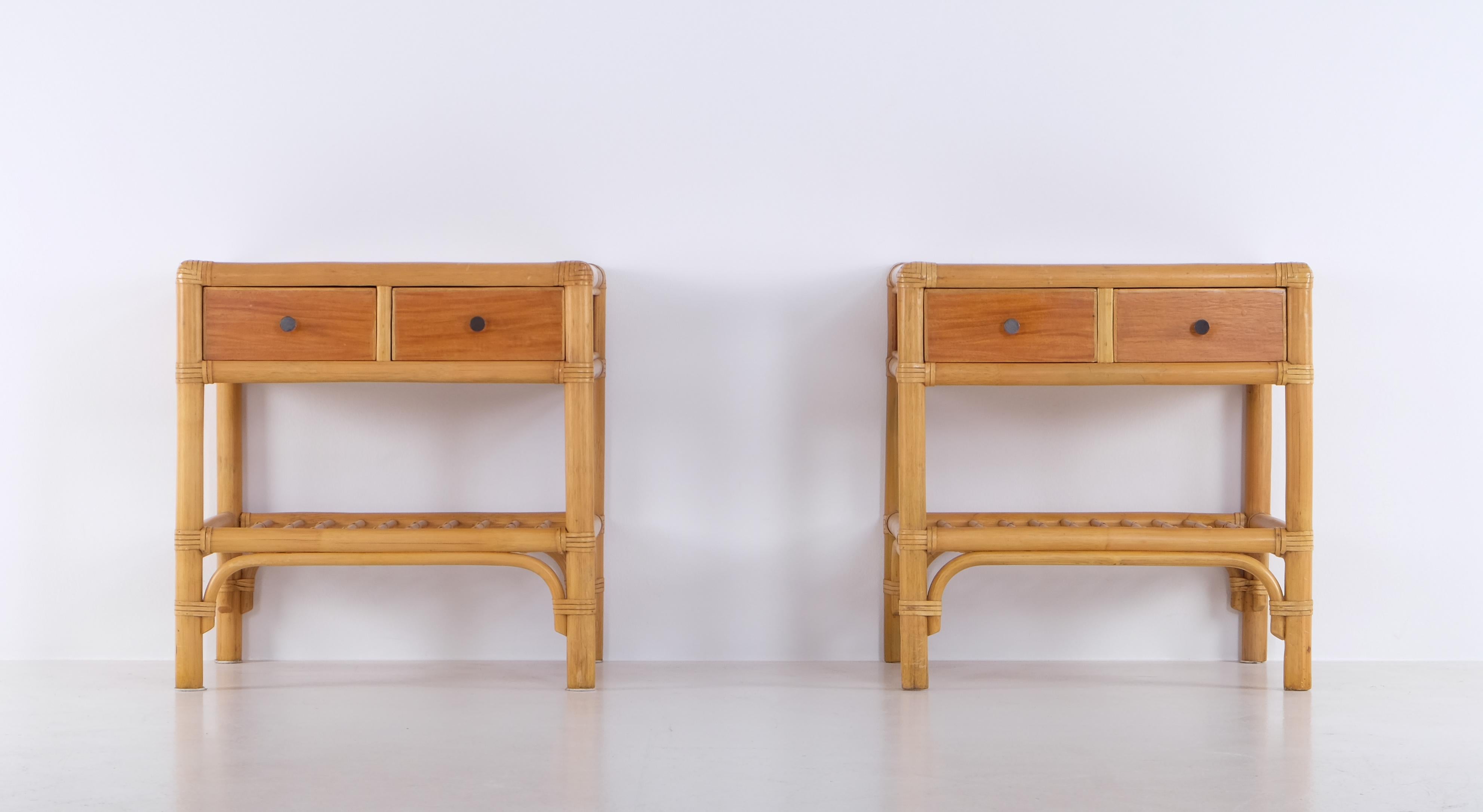 Pair of bedside tables by DUX, Sweden, 1970s For Sale 2