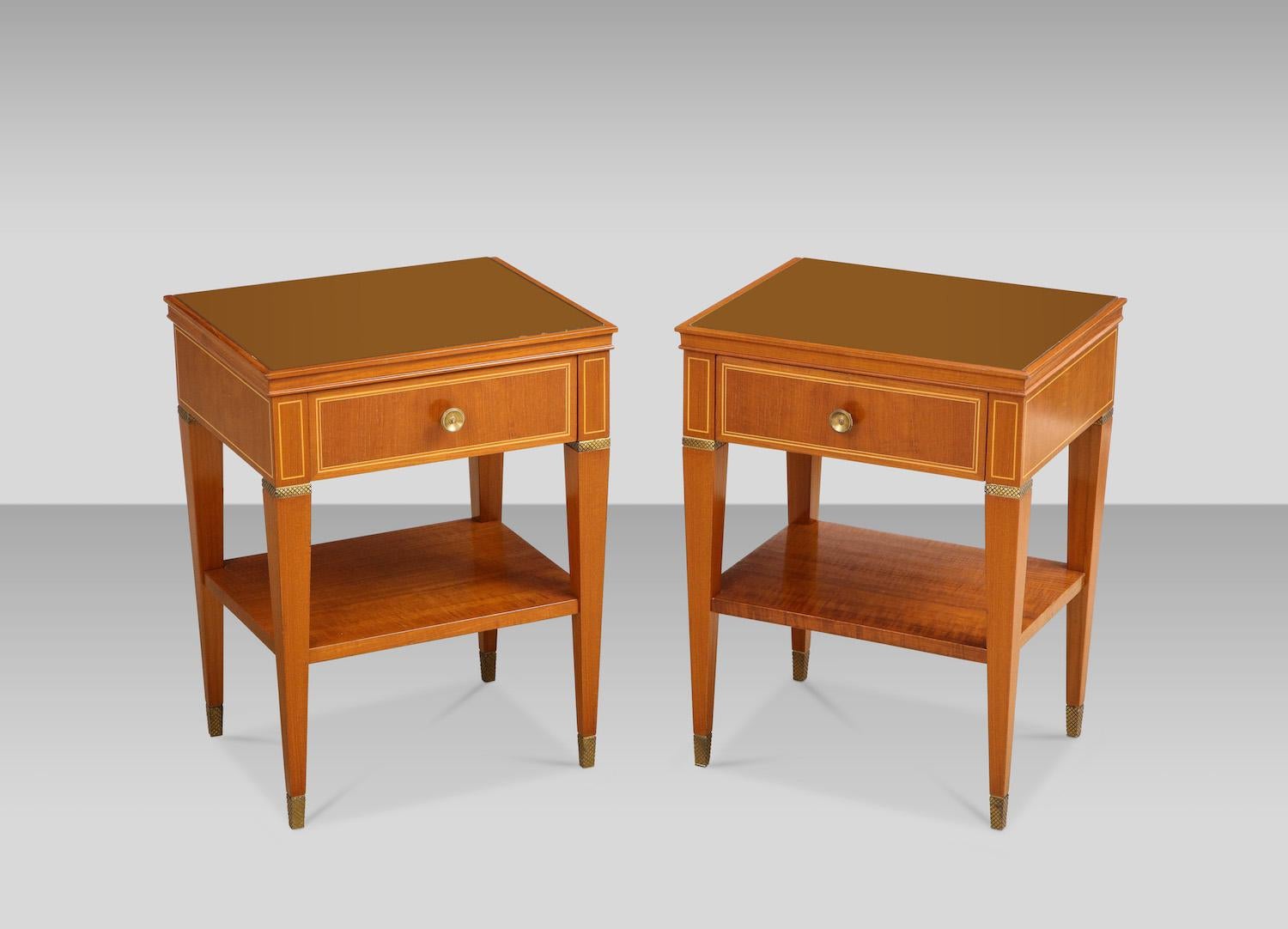 Pair of Bedside Tables by Paolo Buffa In Good Condition In New York, NY
