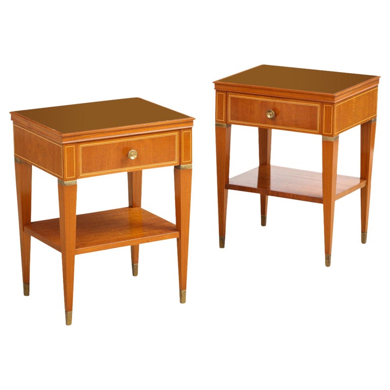 Pair of Bedside Tables by Paolo Buffa at 1stDibs