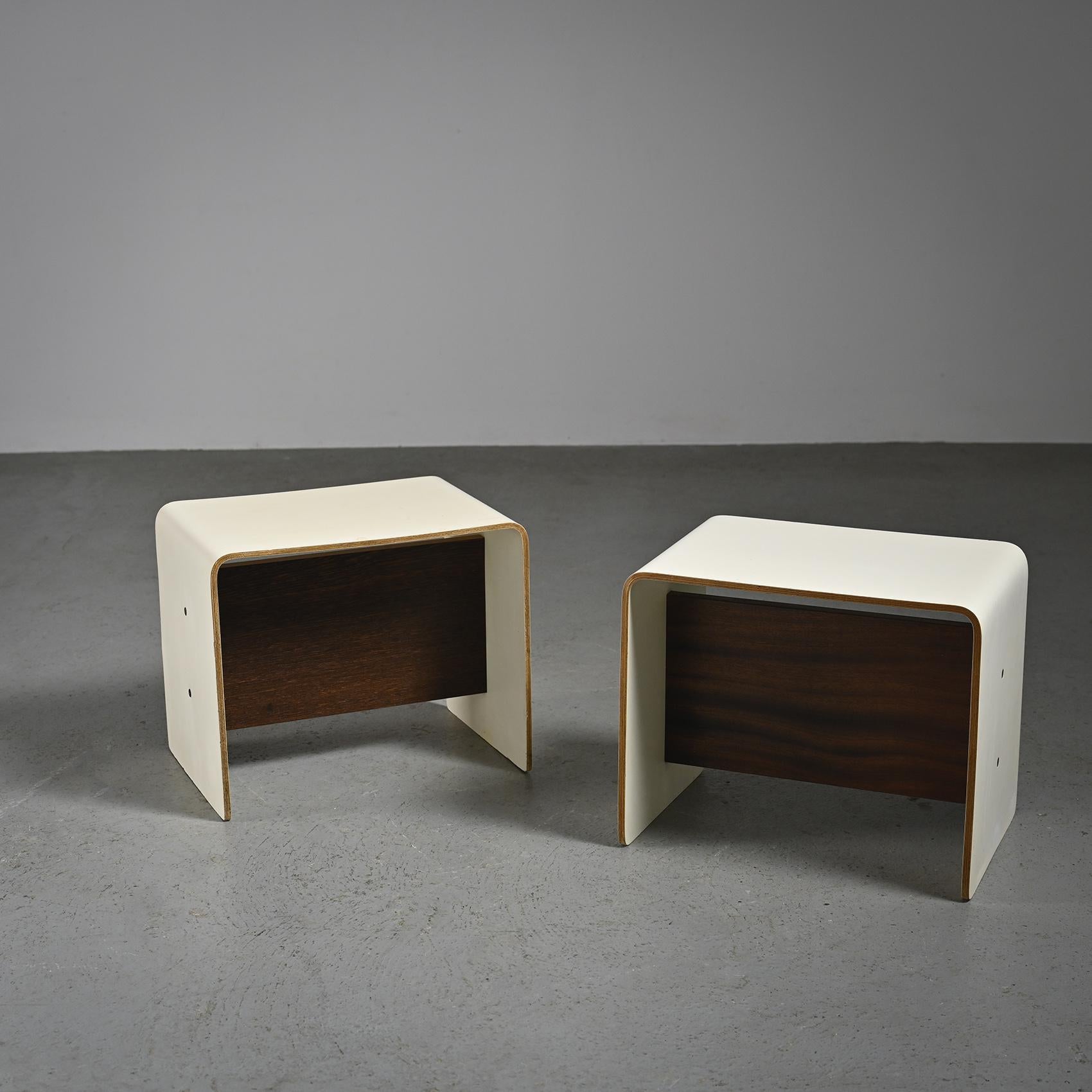 Pair of Bedside Tables by Pierre Guariche, circa 1968 For Sale 4
