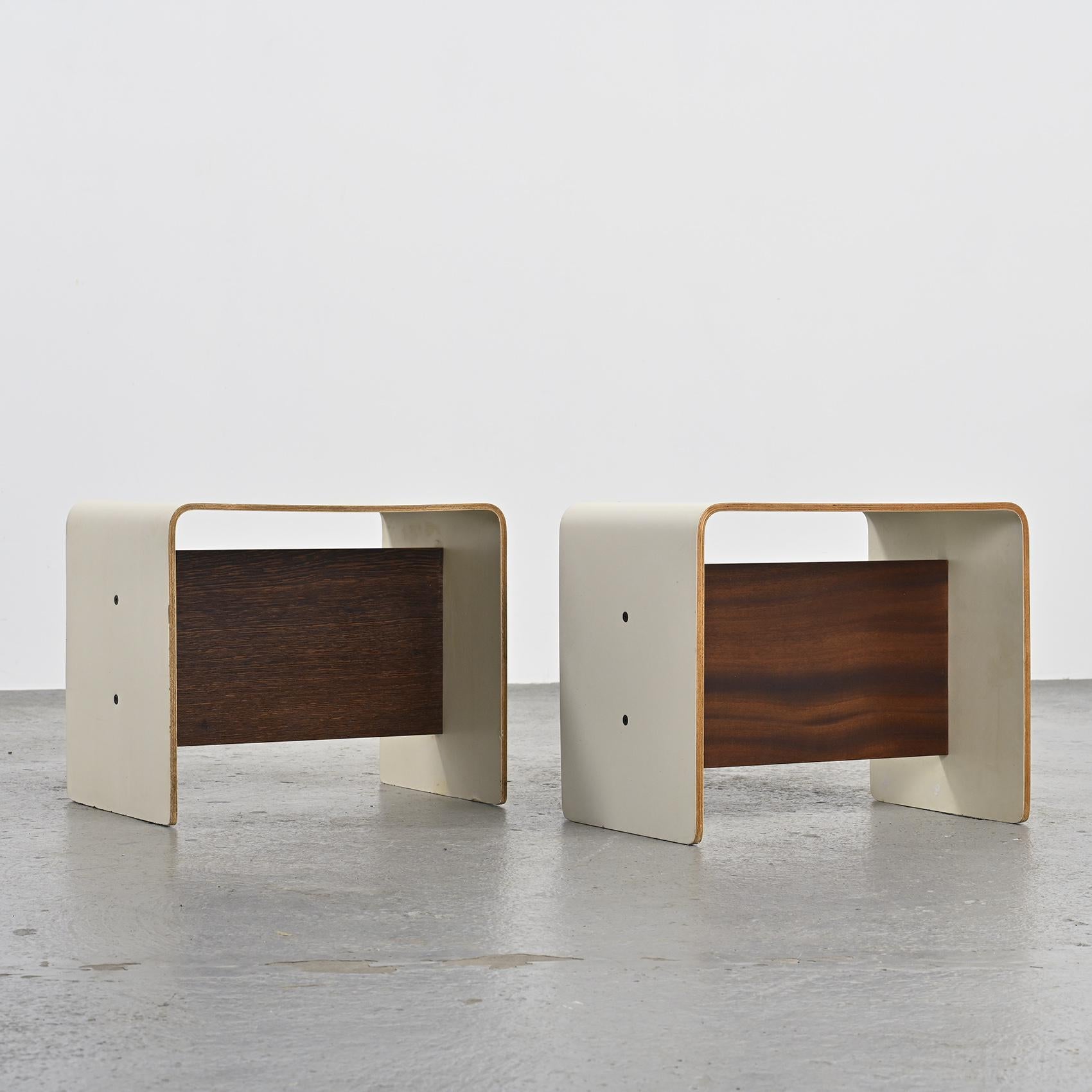 Mid-Century Modern Pair of Bedside Tables by Pierre Guariche, circa 1968 For Sale