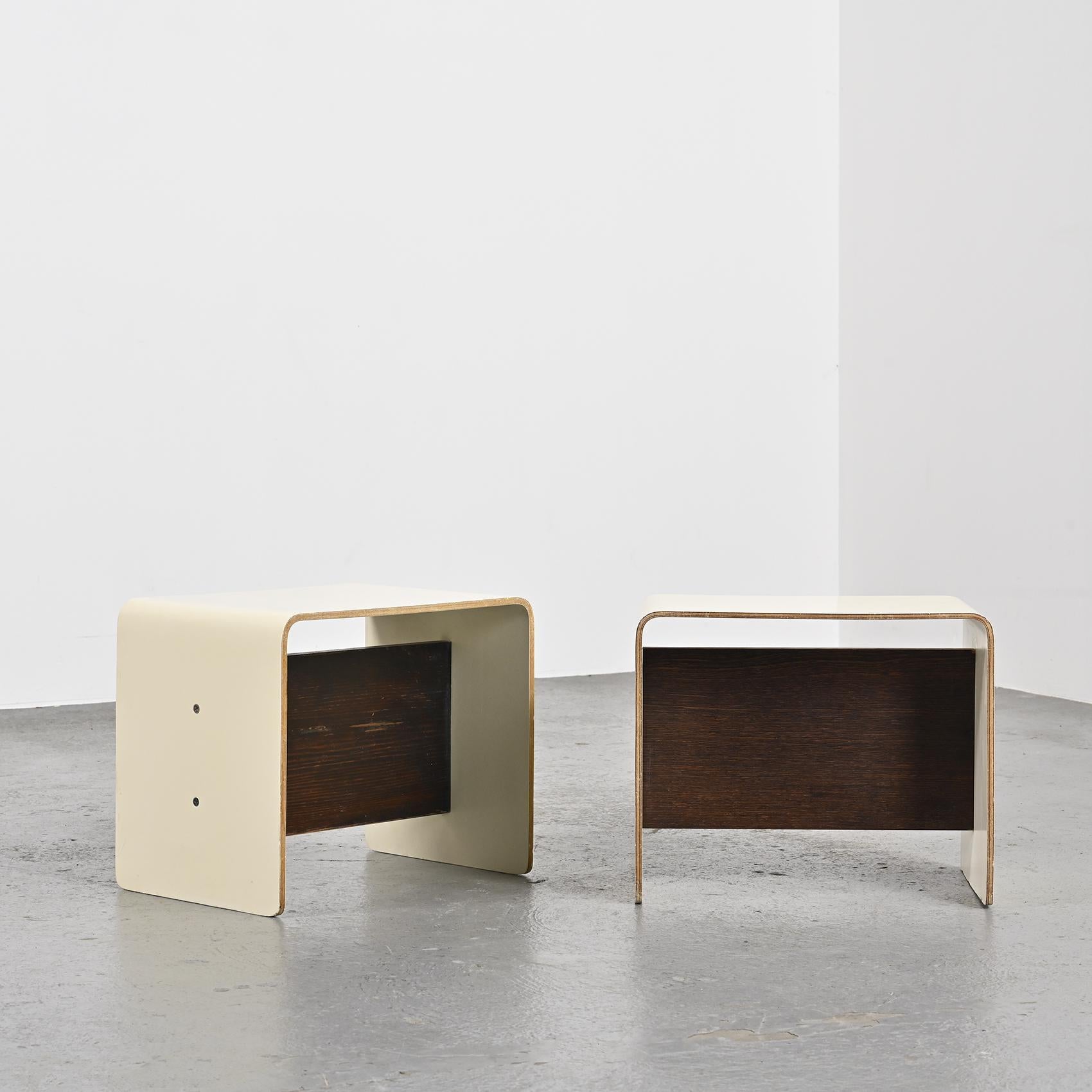 French  Pair of Bedside Tables by Pierre Guariche, circa 1968 For Sale