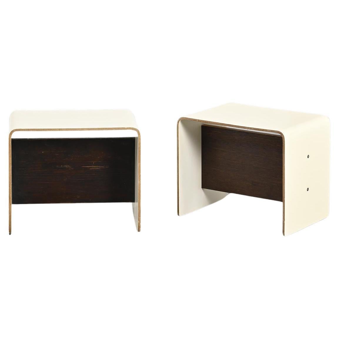  Pair of Bedside Tables by Pierre Guariche, circa 1968 For Sale