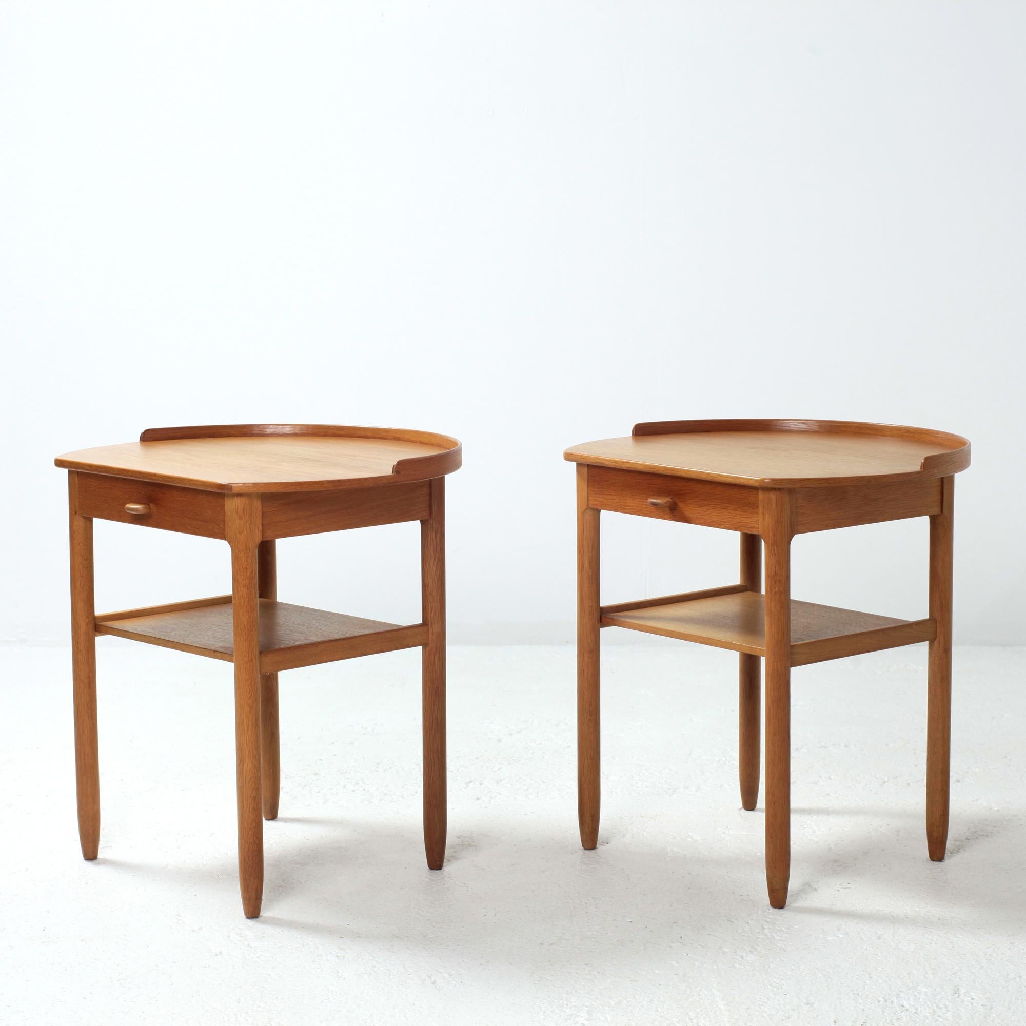 Scandinavian Modern Pair of Bedside Tables by Sven Engström and Gunnar Myrstrand for Bodafors 1960's