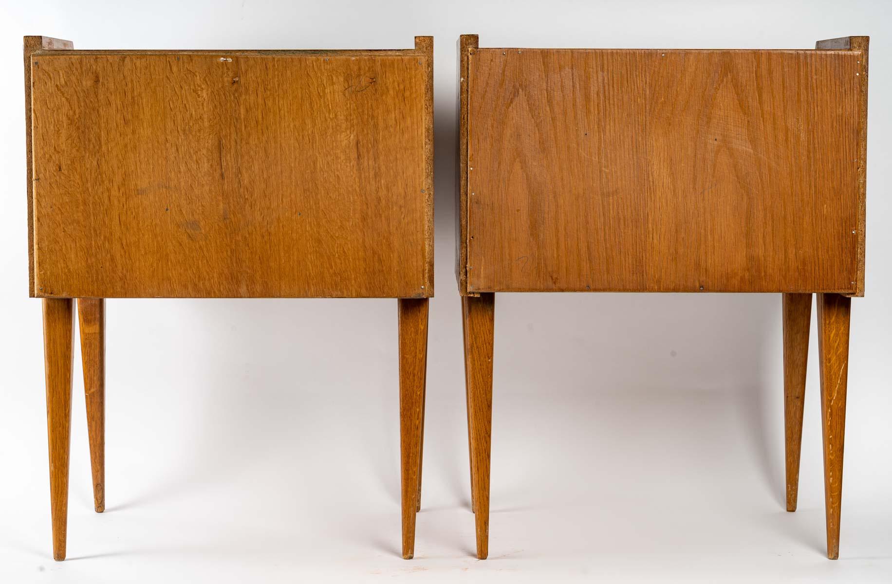 Pair of Bedside Tables, circa 1950-1960 In Good Condition In Saint-Ouen, FR