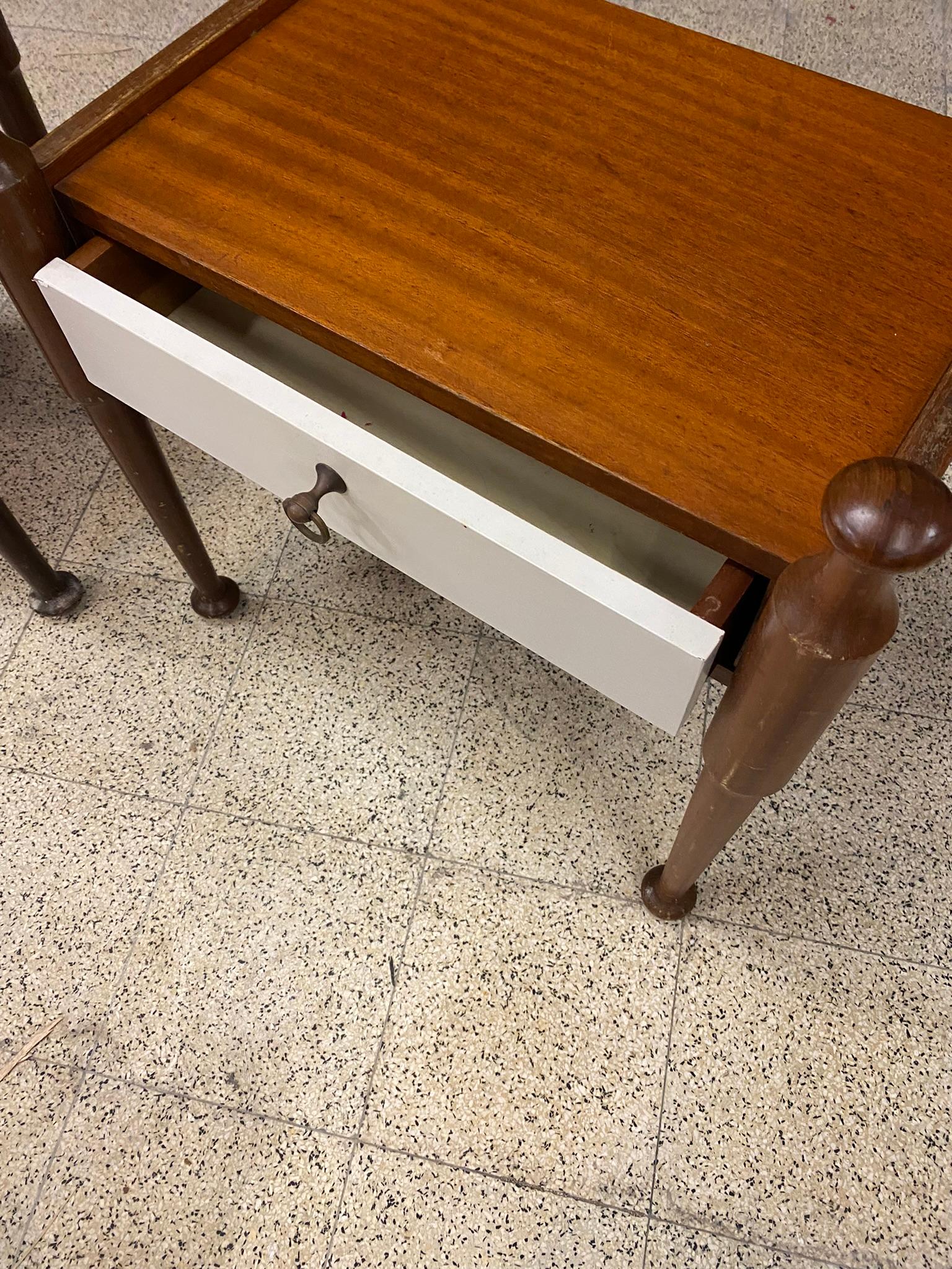 two Bedside Tables, circa 1960 For Sale 3
